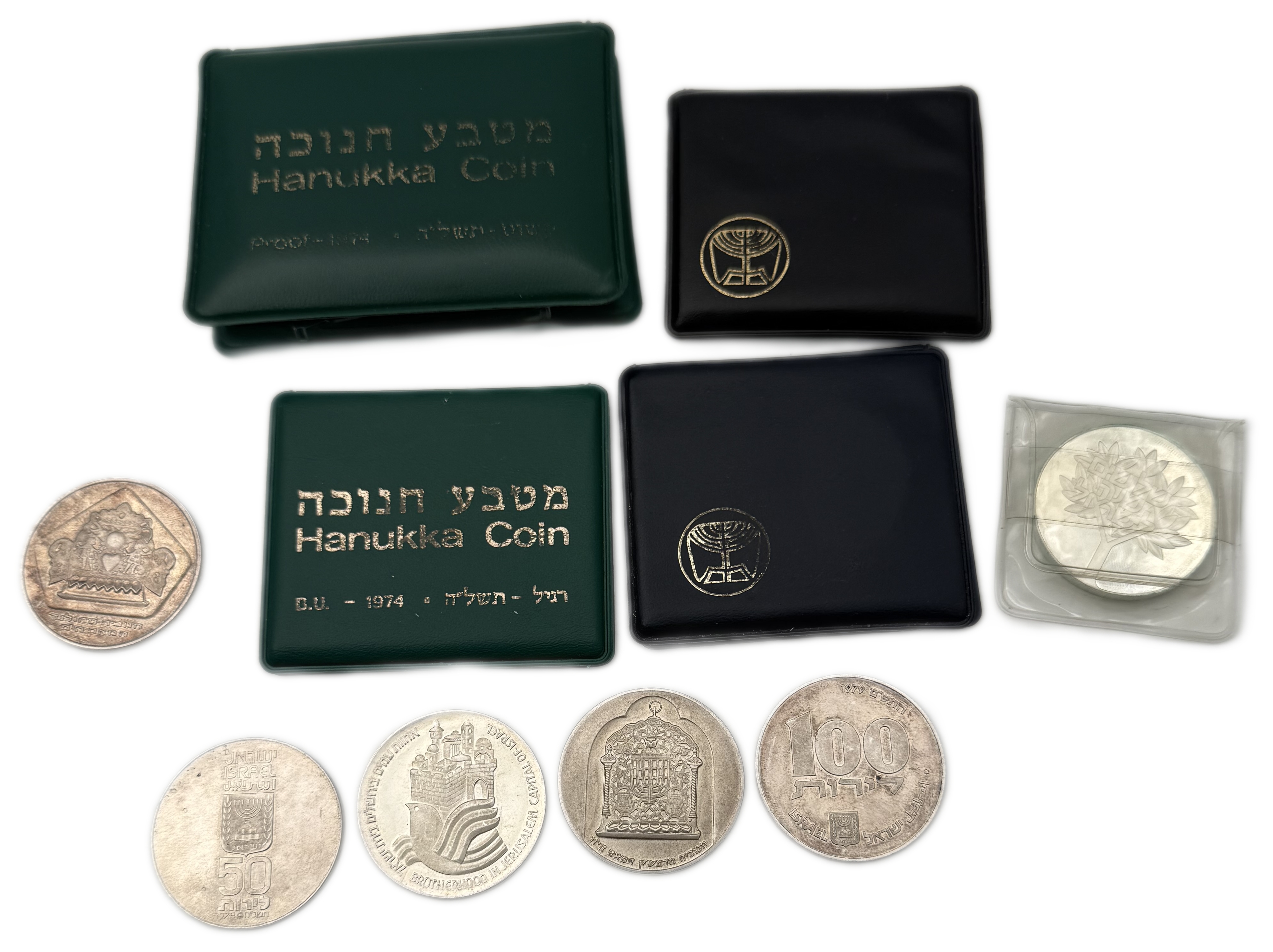 Israel - Set of 10 500 silver coins, 20g per coin (net 100g, 3.21 ounces) - some are in the original cases, issued ... - 1 1