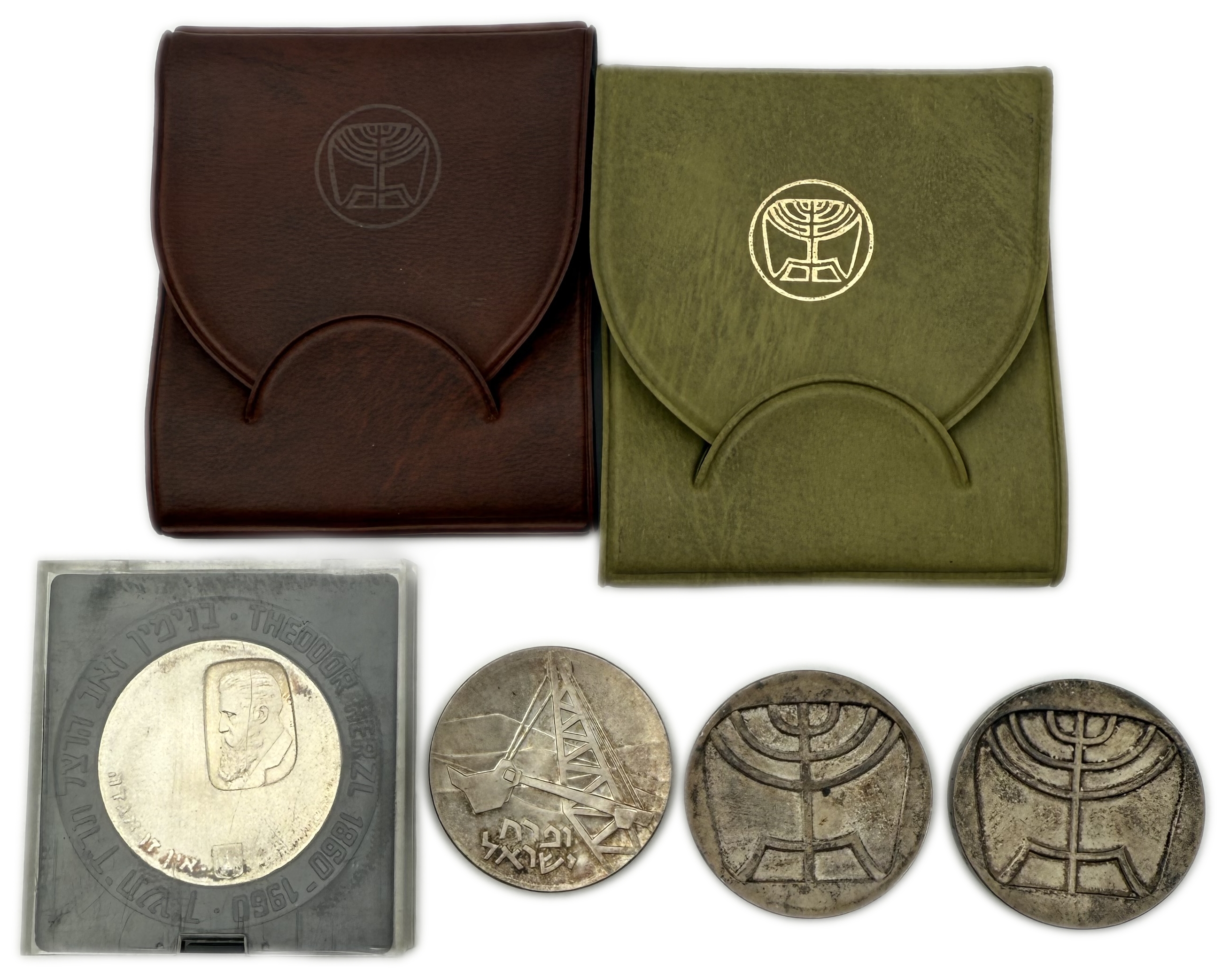 Israel - Set of 6 silver coins 900, total 156g (net 140.4g, 4.51 oz) - some are in original cases, issued by the ... - 1 0
