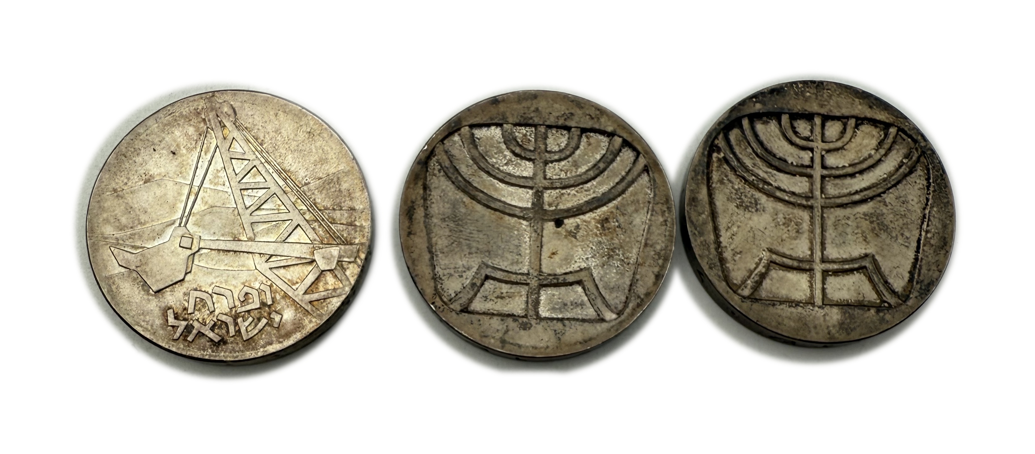 Israel - Set of 6 silver coins 900, total 156g (net 140.4g, 4.51 oz) - some are in original cases, issued by the ... - 1 7
