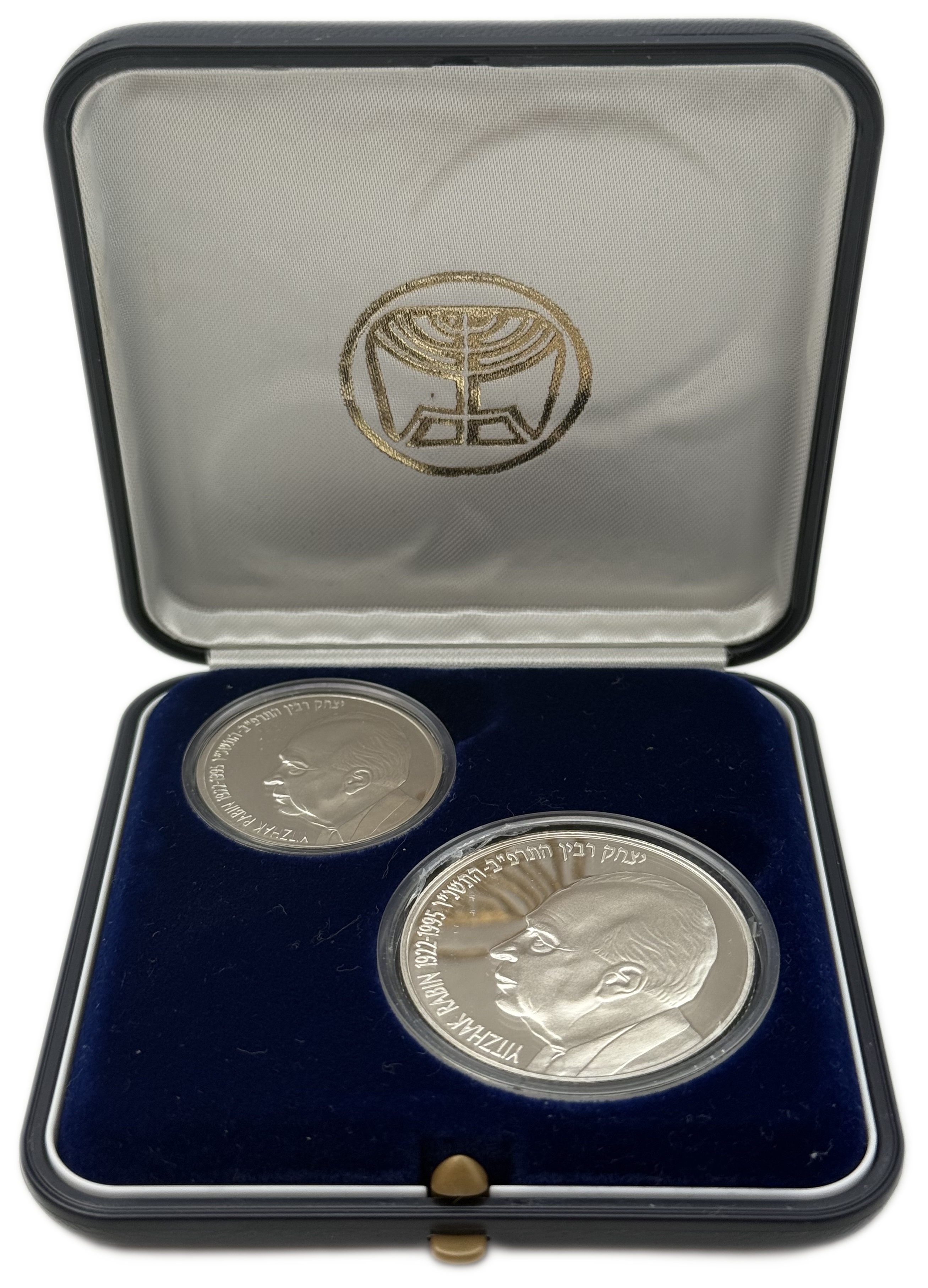 Israel - 1, 2 Shekels 1996 - Special Coin Yitzhak Rabin - Silver 925, 14.4g, 28.8g (net 39.96g, 1.28 oz), 30mm, 38.7mm - 1 2