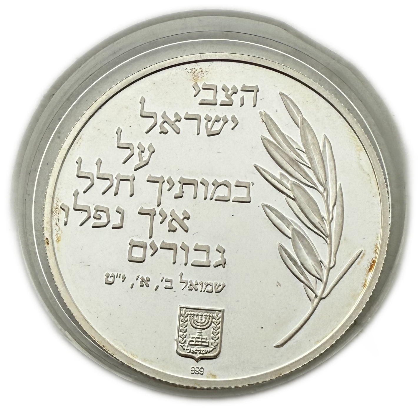 Israel - Medal for the Commemoration of the Fallen in the Israeli Wars 2003 - Silver 999, 20g, 38.6mm - 1 1