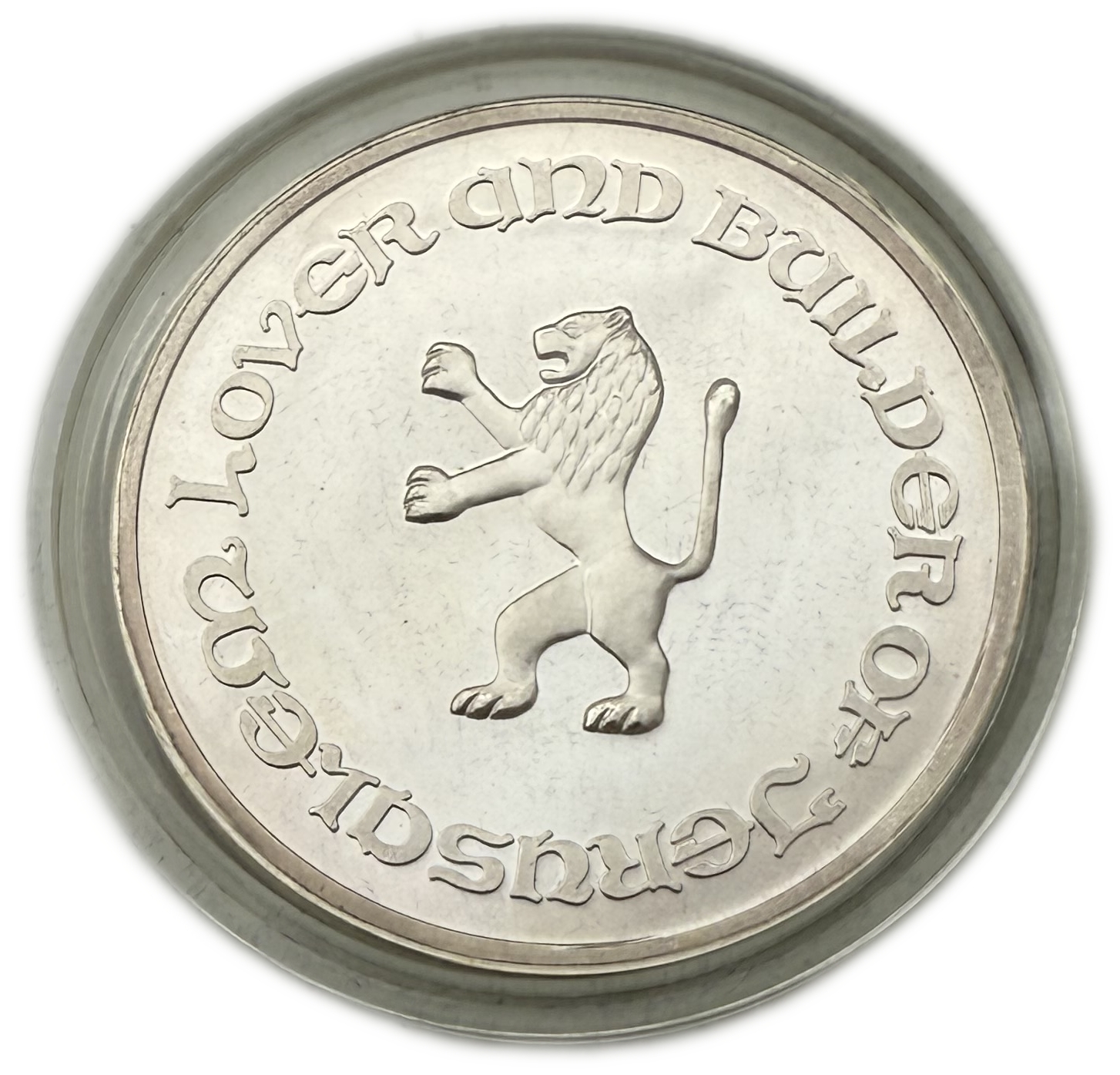 Israel - Medal Commemorating Teddy Kollek - Silver 925, 62.2g (net 57.535g, 1.85 oz), 50mm - 1 1