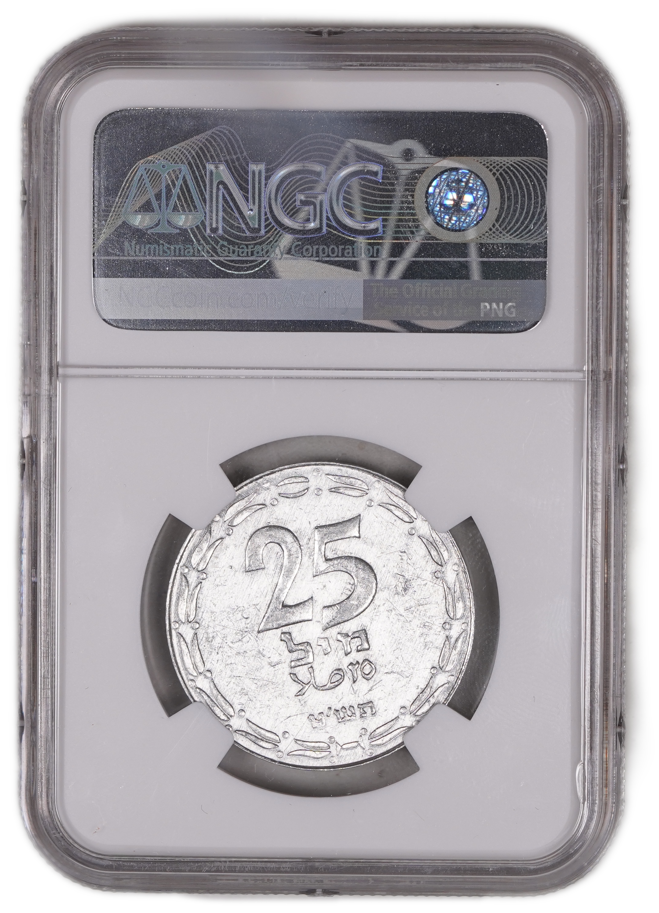 Israel – 25 Mils 1949 – Open Link - NGC MS 61 - 1 3