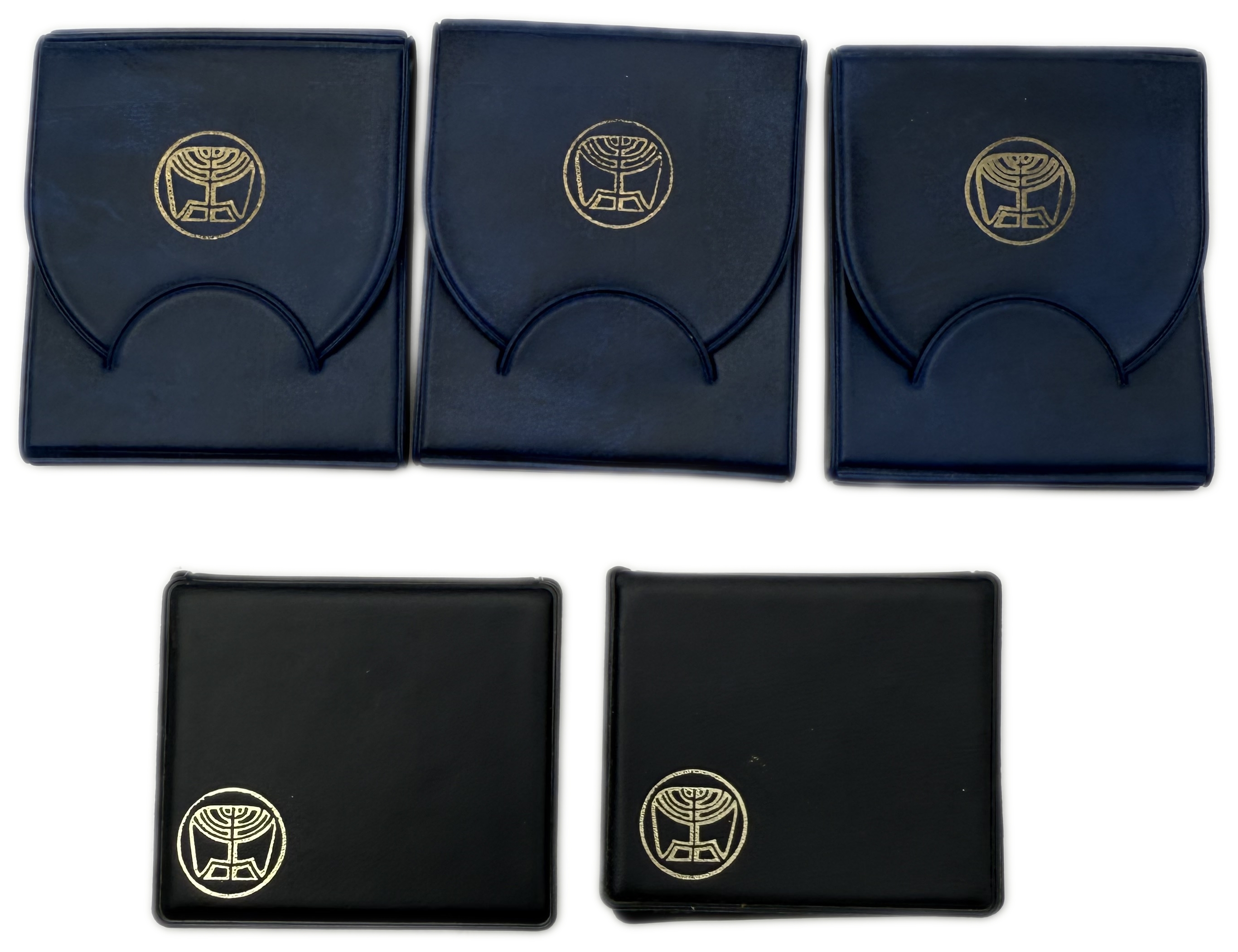 Israel - Set of 5 800 silver coins, total 150g (net 120g, 3.85 ounces) - in original cases, issued by the ... - 1 0
