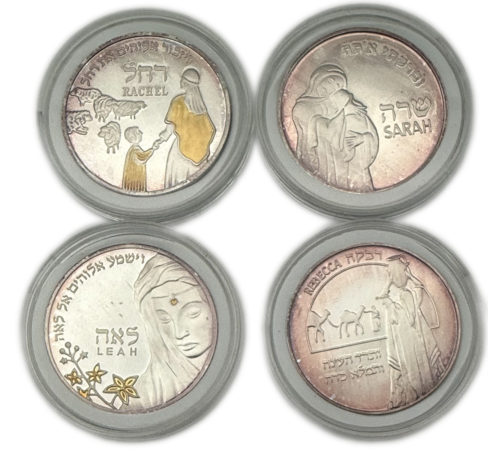 Israel - 4 medals from the Four Mothers series, Sarah, Rebecca, Rachel and Leah - 999 silver, total 80g - 1 0