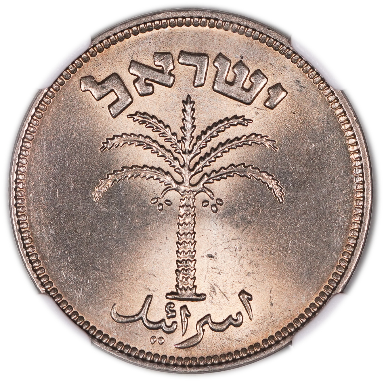 Israel - 100 Pruta 1954 - "Not Magnetic" - NGC MS 65 - Rare - 1 1