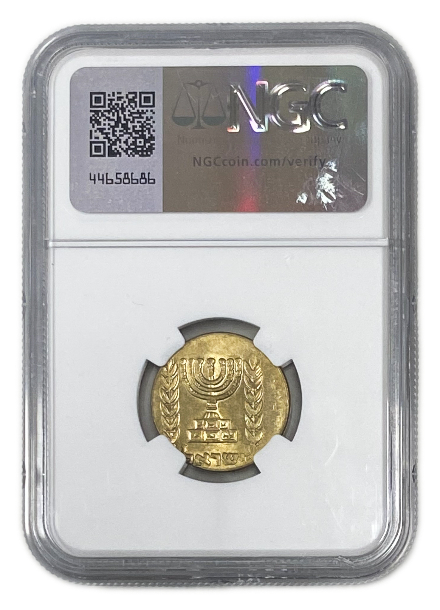 Israel - 1/2 Lira 1978 - Minting Error, Wrong Planchet, Struck on different token - NGC MS 64 - Very Rare - 1 3