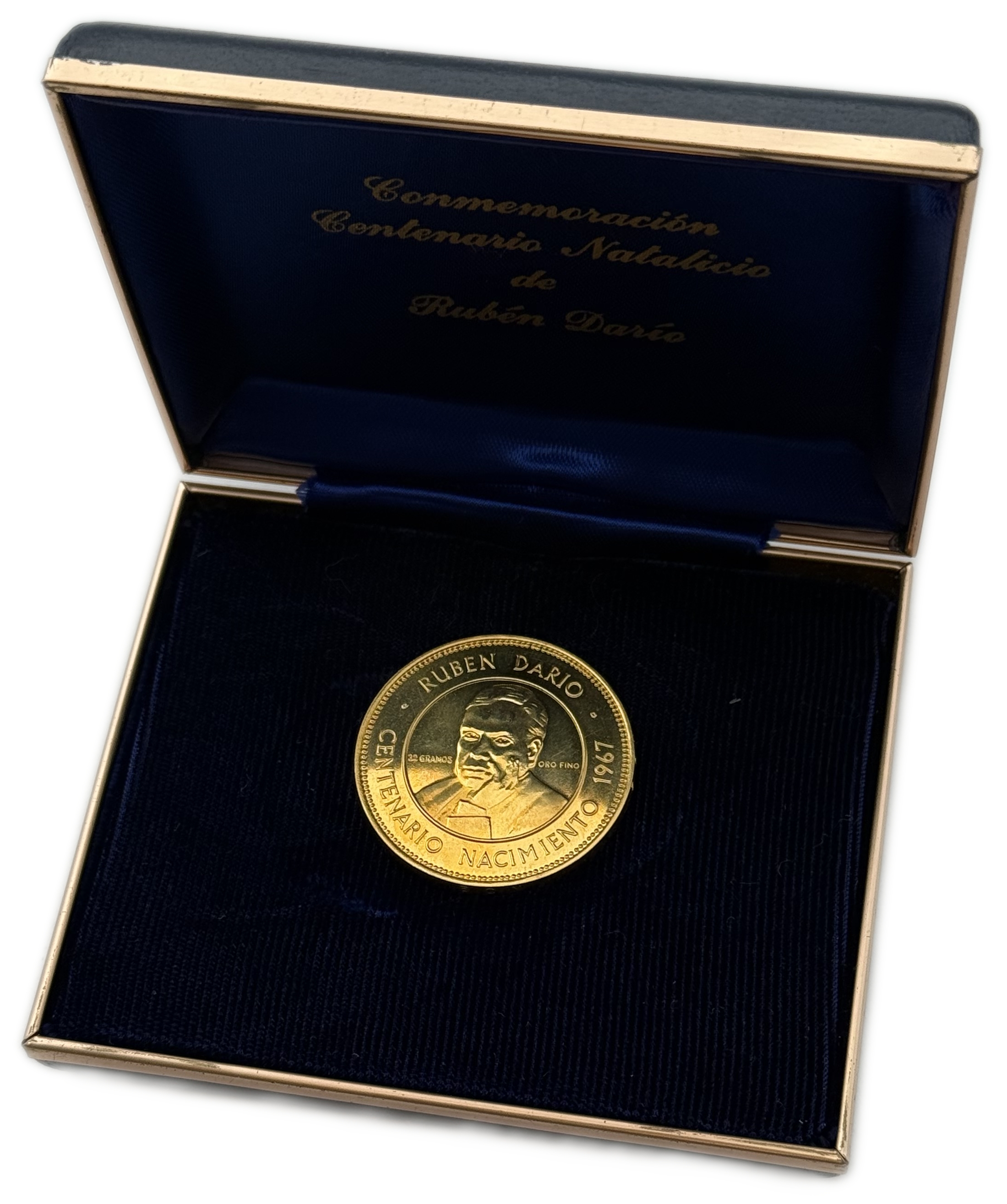 Nicaragua - 50 Córdobas 1967 - Centenary of Rubén Darío’s Birth - Gold .900, 35.6g - 1 3
