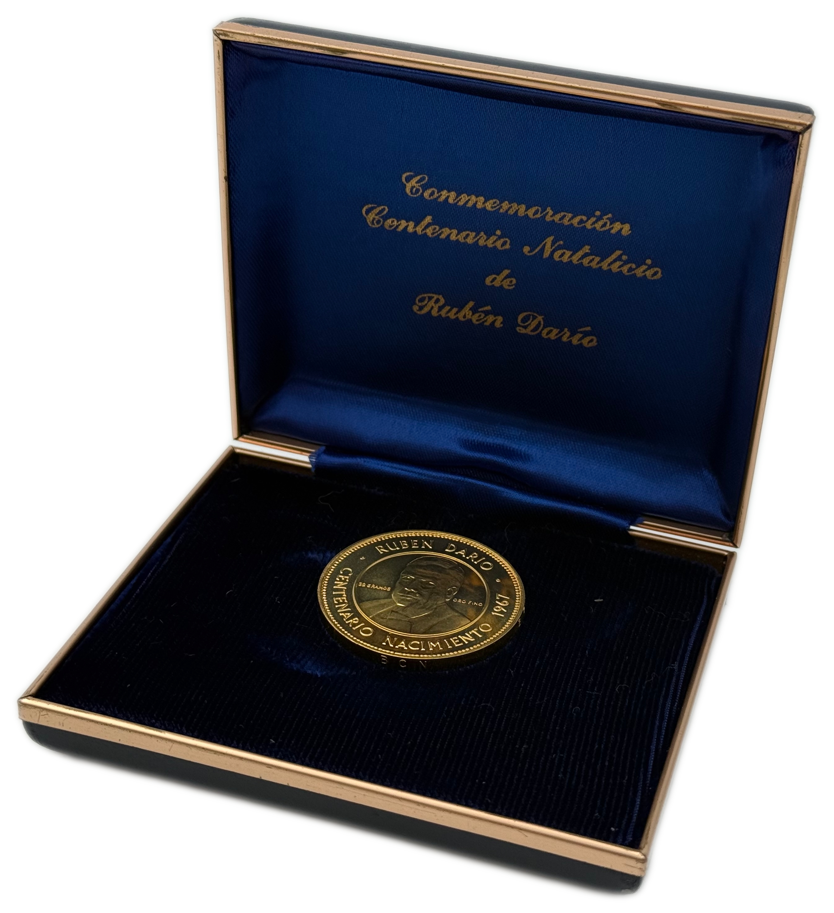 Nicaragua - 50 Córdobas 1967 - Centenary of Rubén Darío’s Birth - Gold .900, 35.6g - 1 4