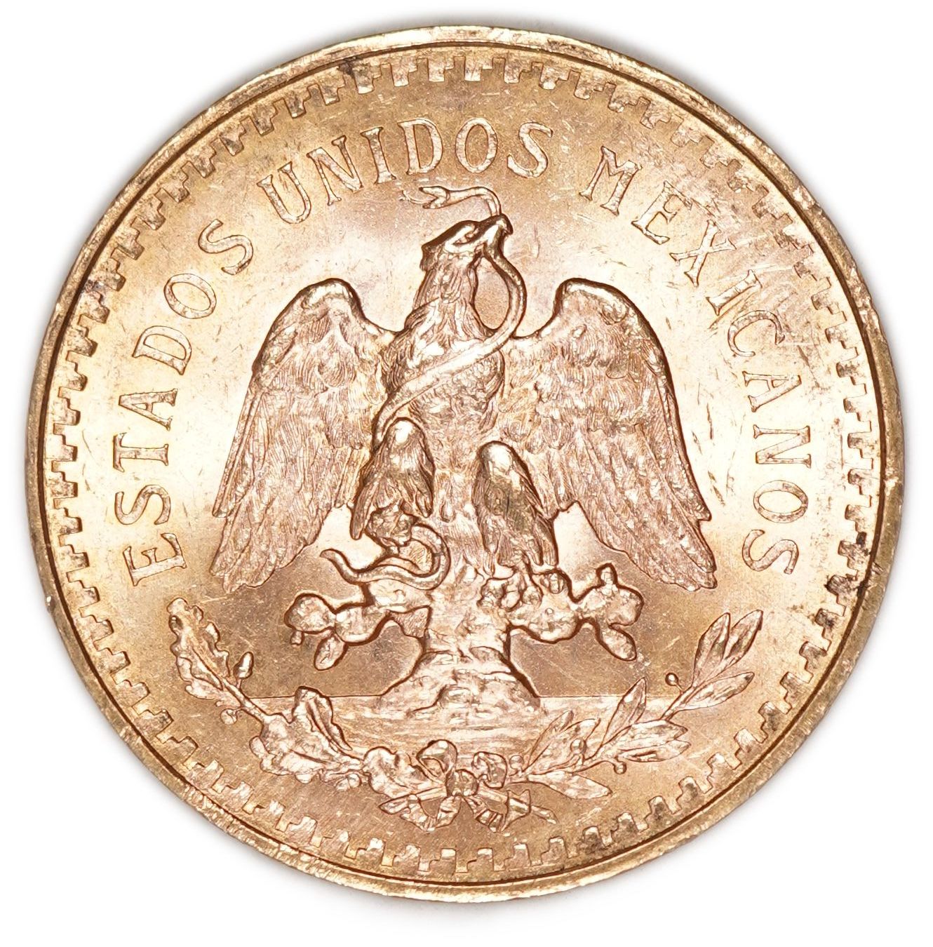 Mexico - 50 Pesos 1944 - Centenario - 900 Gold, 41.6 Grams (Net 37.5g), Diameter 37mm - 1 1