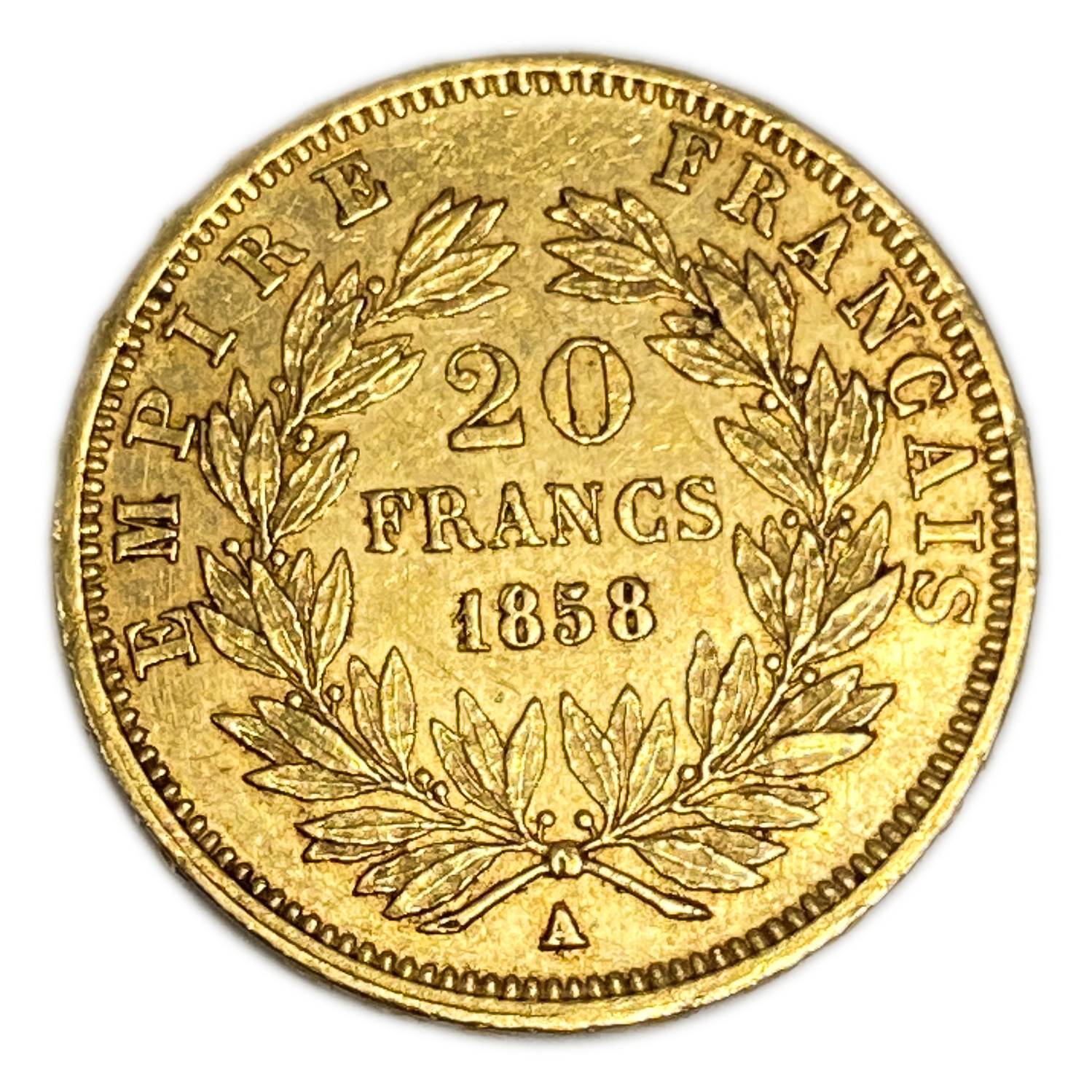 France - 20 Francs 1858 A - Louis-Philippe I - Gold 900, 6.45g, 22mm