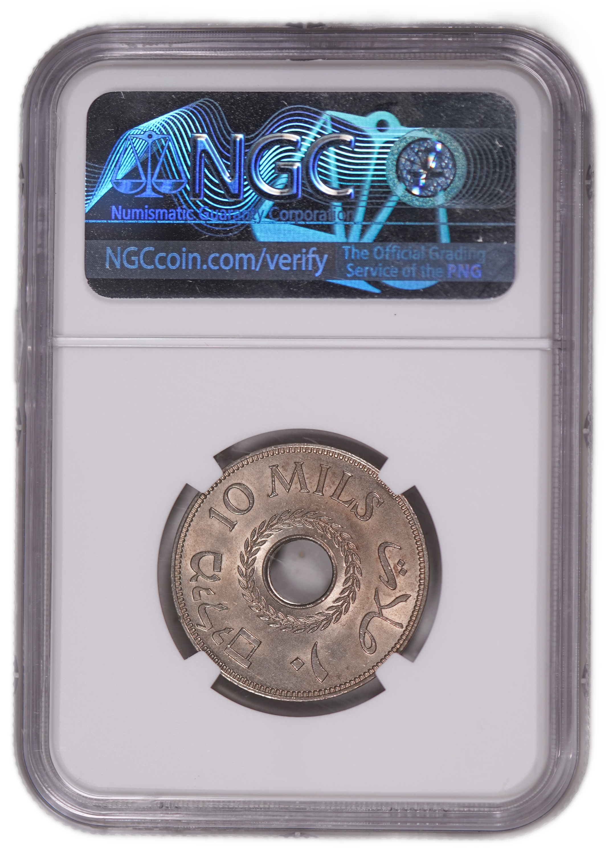 Palestine – 10 Mils 1939 – NGC MS 64 - 1 3
