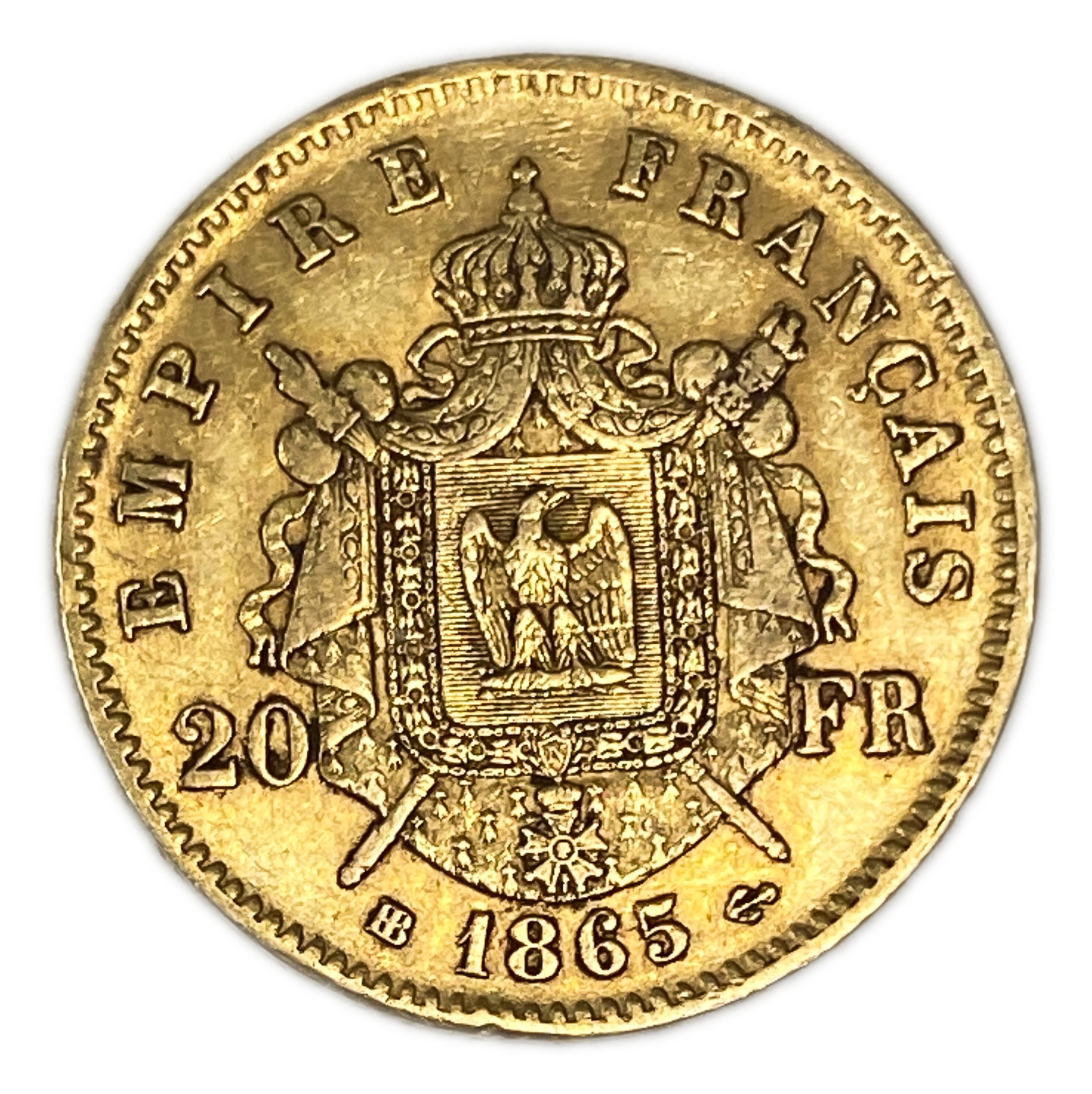 France - 20 Francs 1865 BB - Gold 900, 6.45g, 22mm