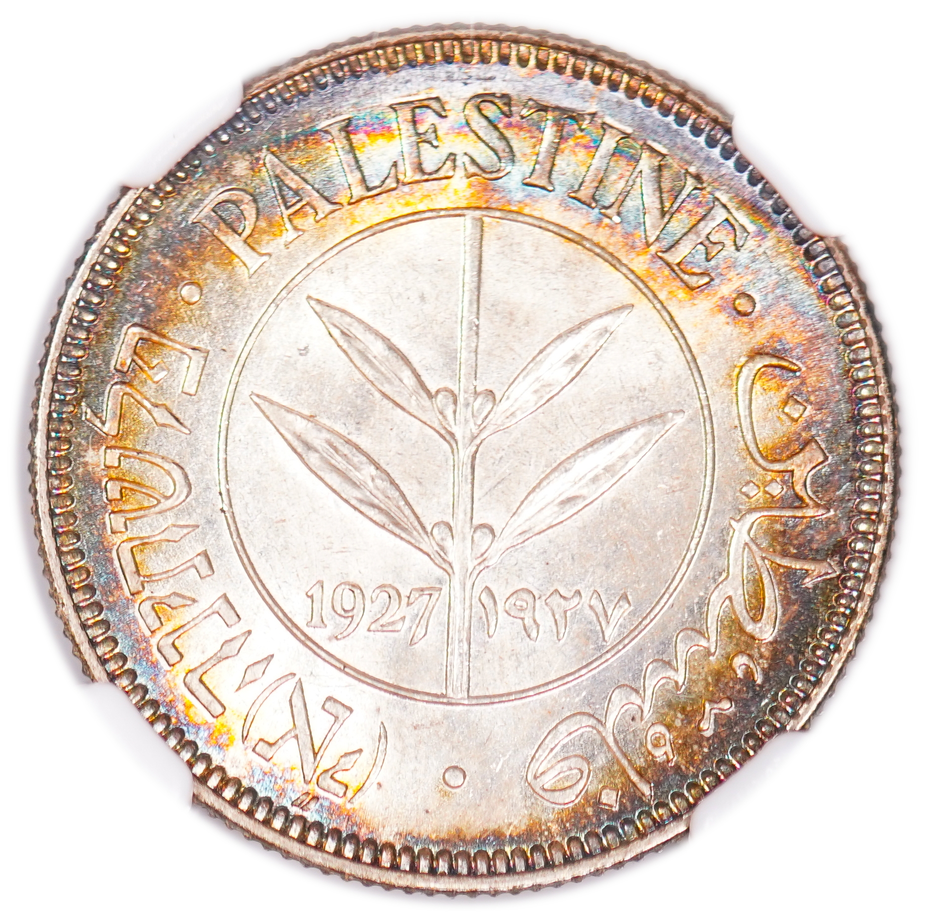 Palestine – 50 Mils 1927 – NGC MS 65 - 1 0