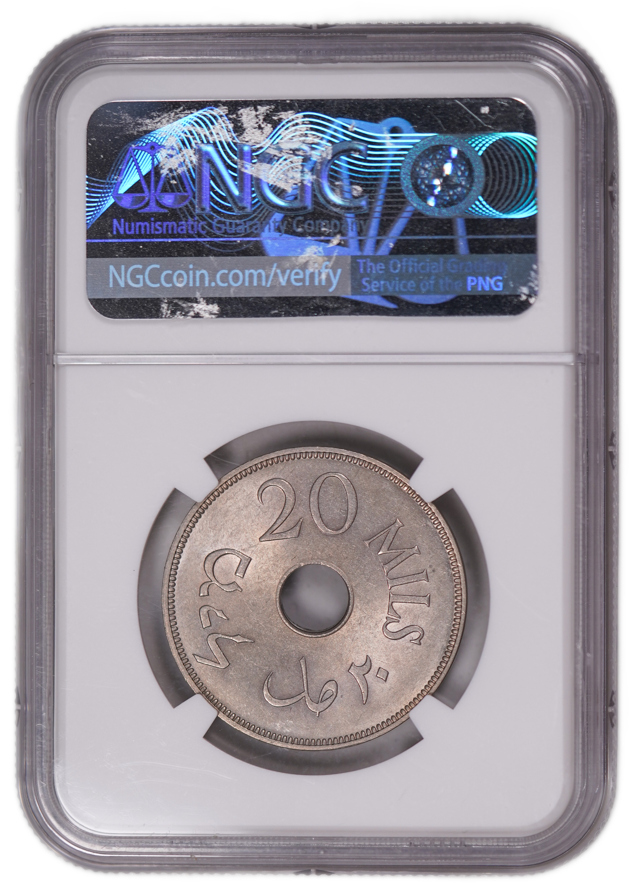 Palestine – 20 Mils 1933 – NGC MS 63 - 1 3