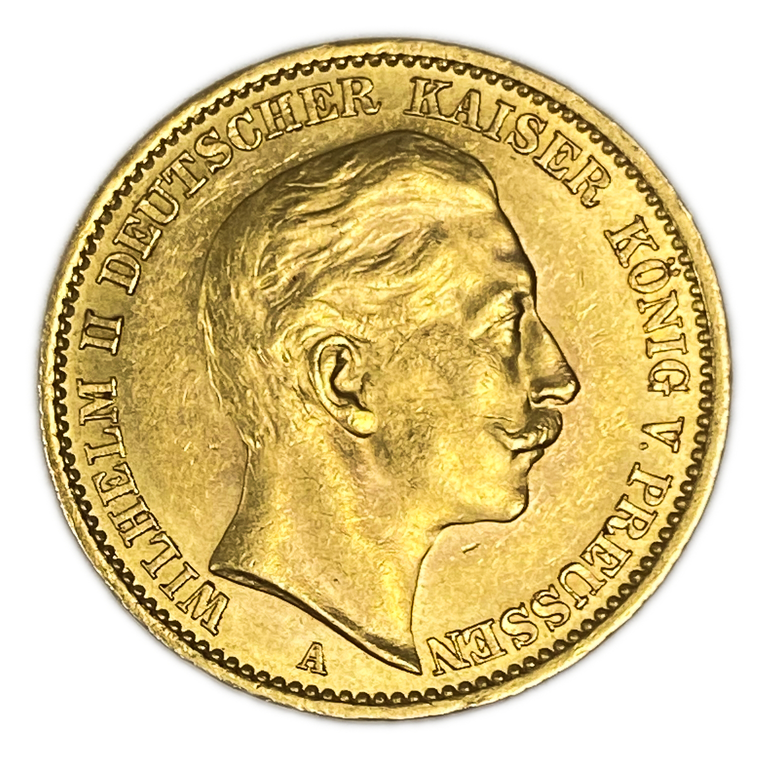 Germany - 20 Mark 1910 - Kaiser Wilhelm II - Gold 900, 7.96g, 22mm - 1 1