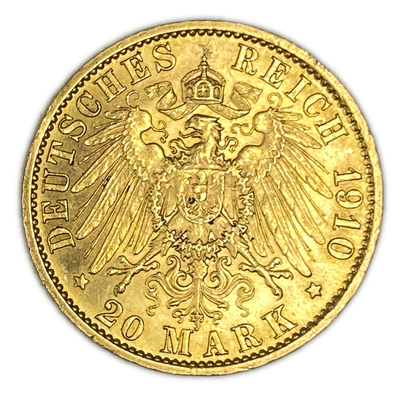 Germany - 20 Mark 1910 - Kaiser Wilhelm II - Gold 900, 7.96g, 22mm