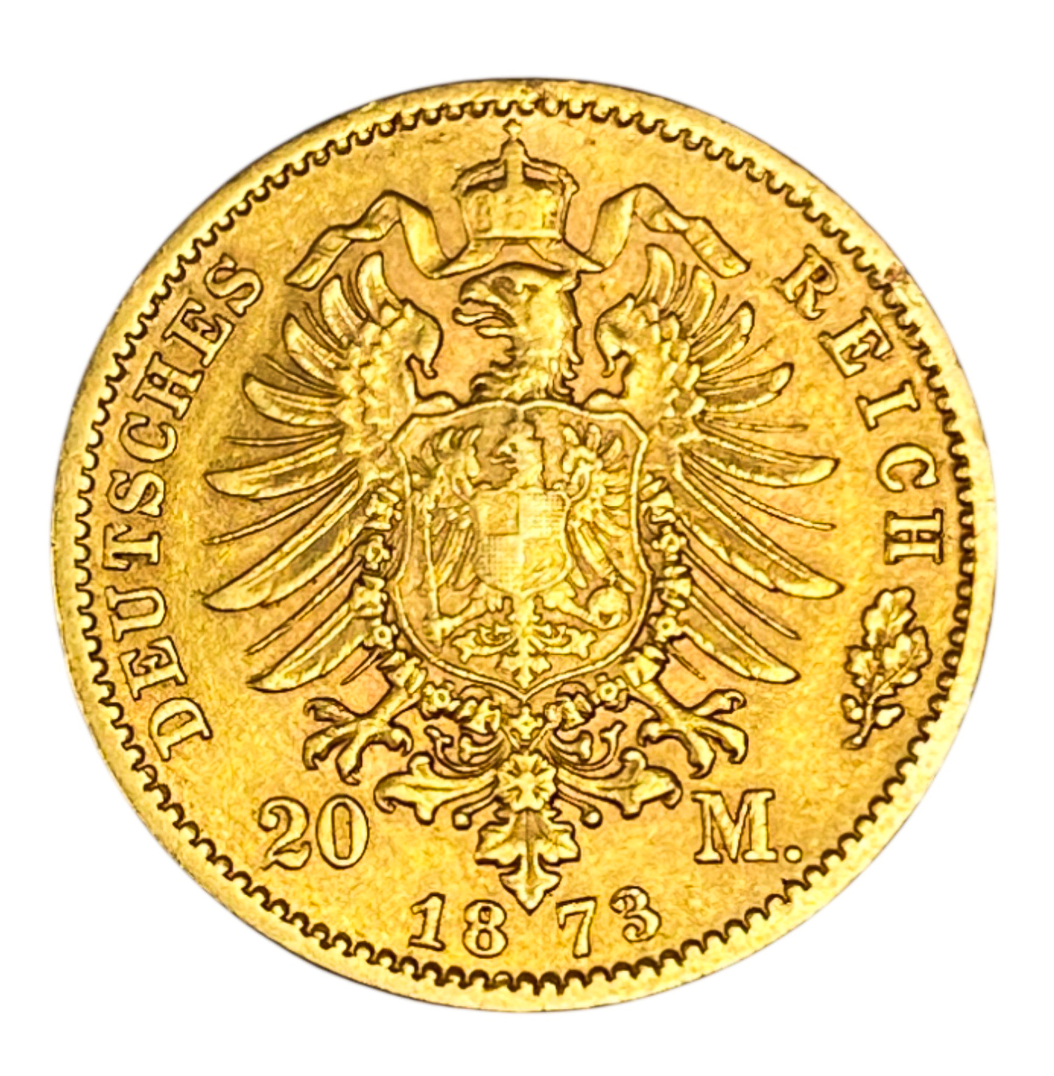 Germany Prussia – 20 Mark 1873 – Wilhelm I – Gold 900, 7.95g, 22mm