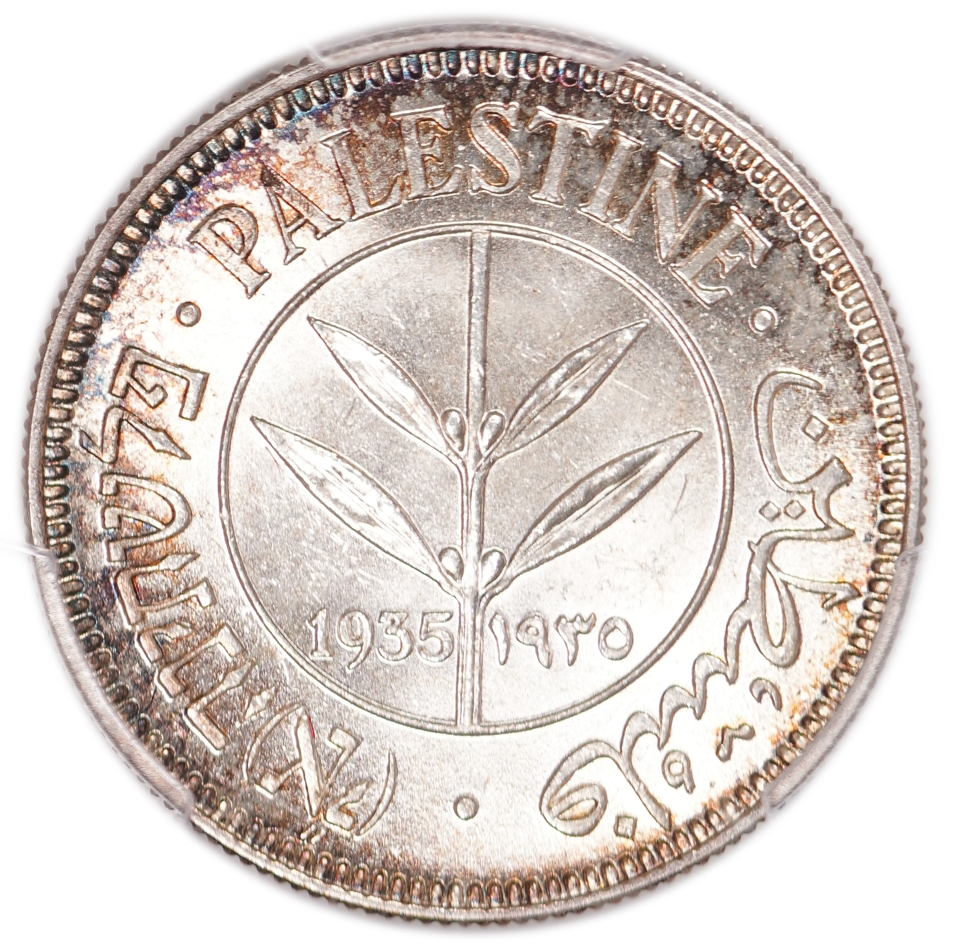 Palestine – 50 Mils 1935 – PCGS MS 65 - 1 0