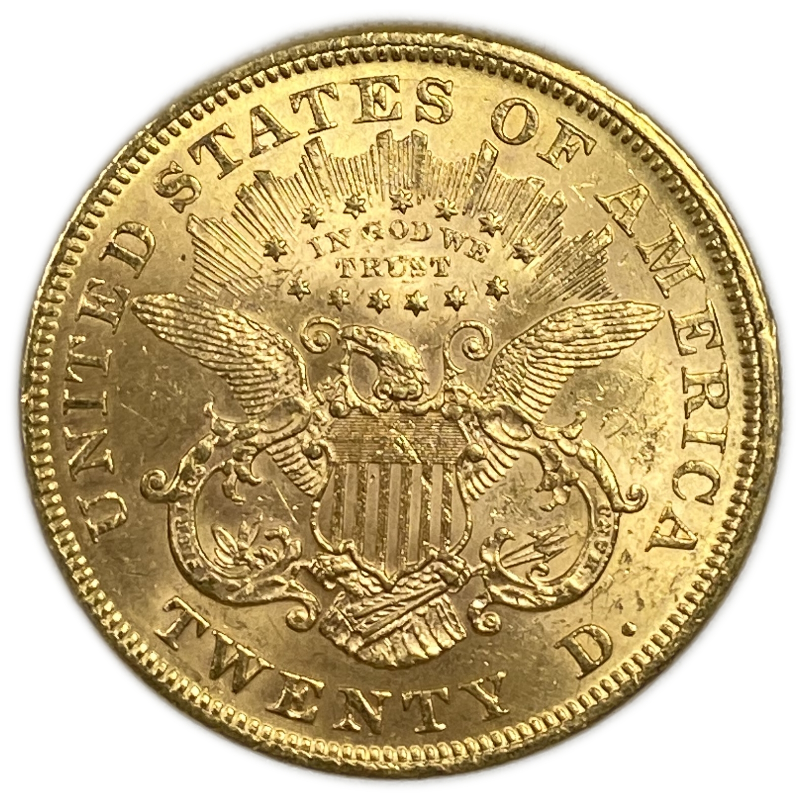 USA - 20 Dollars 1873 - Liberty Head - Double Eagle, With motto - Gold 900, 33.43g, 34mm - 1 1