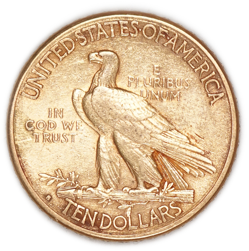 United States - 10 Dollars 1912-S - “Indian Head Eagle” - Gold .900, 16.72g - 1 1