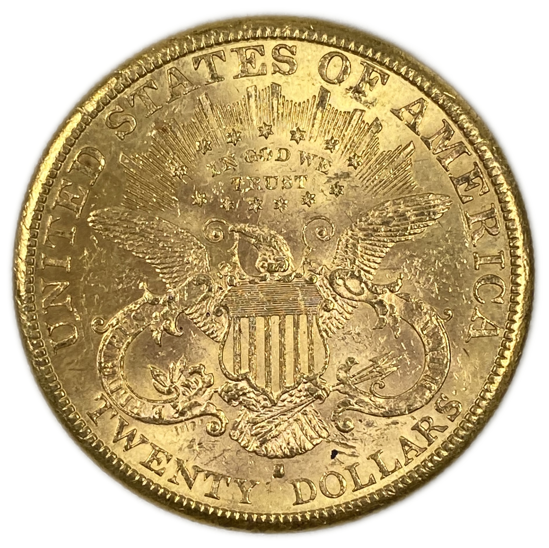 USA - 20 Dollars 1887 S - Liberty Head - Double Eagle, With motto - Gold 900, 33.43g, 34mm - 1 1