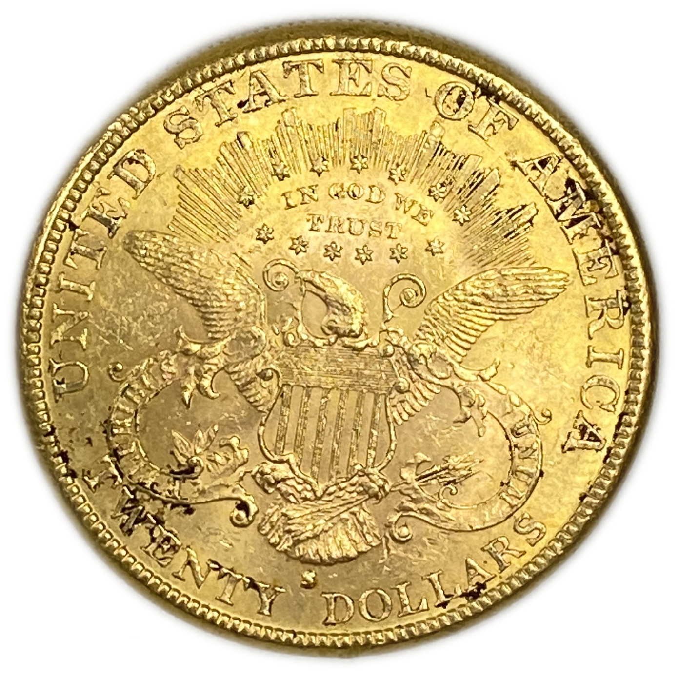 USA - 20 Dollars 1885 S - Liberty Head - Double Eagle, With motto - Gold 900, 33.43g, 34mm - 1 1