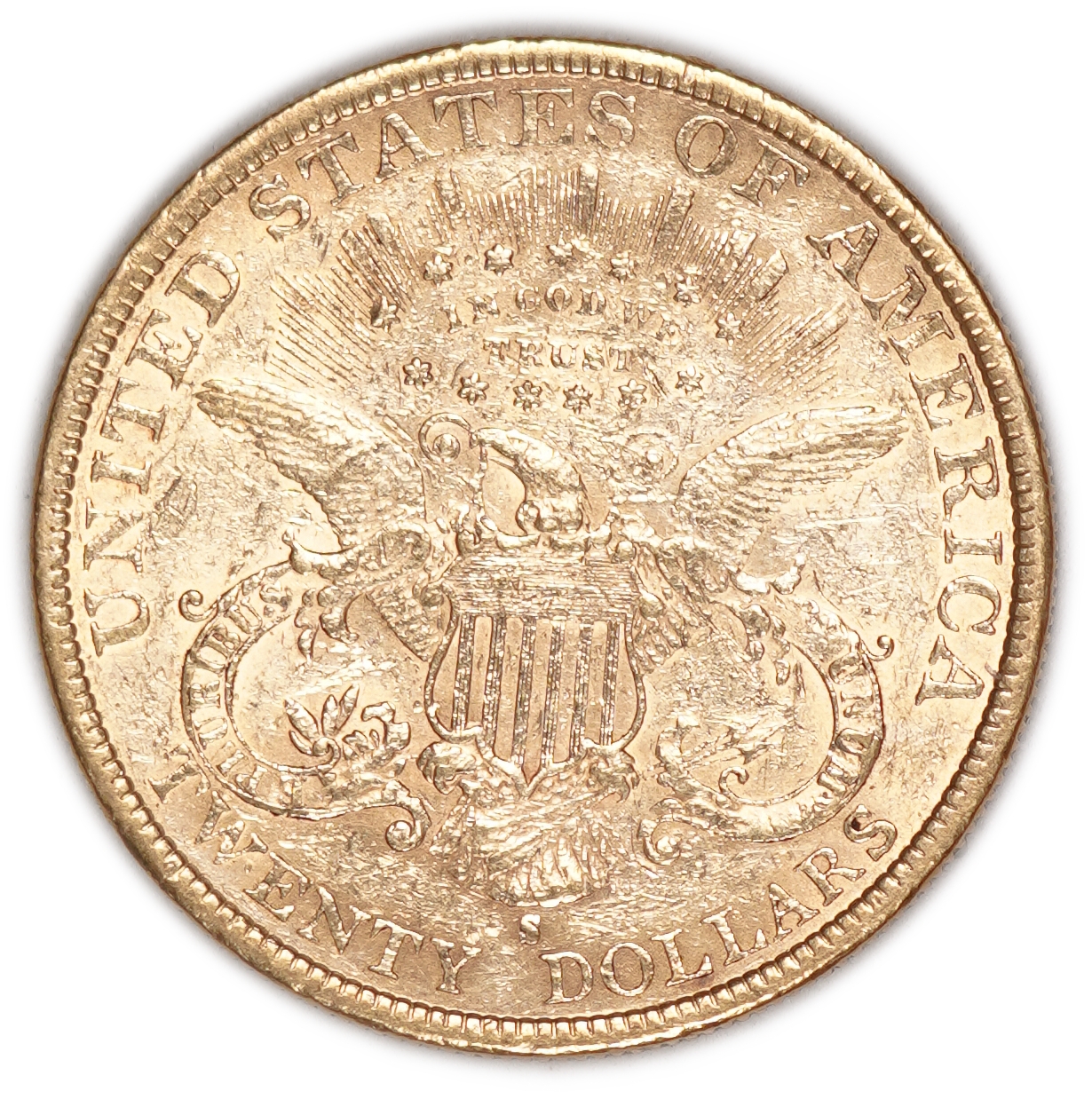 USA - 20 Dollars 1894 S - Liberty Head - Double Eagle, With motto - Gold 900, 33.43g, 34mm - 1 1