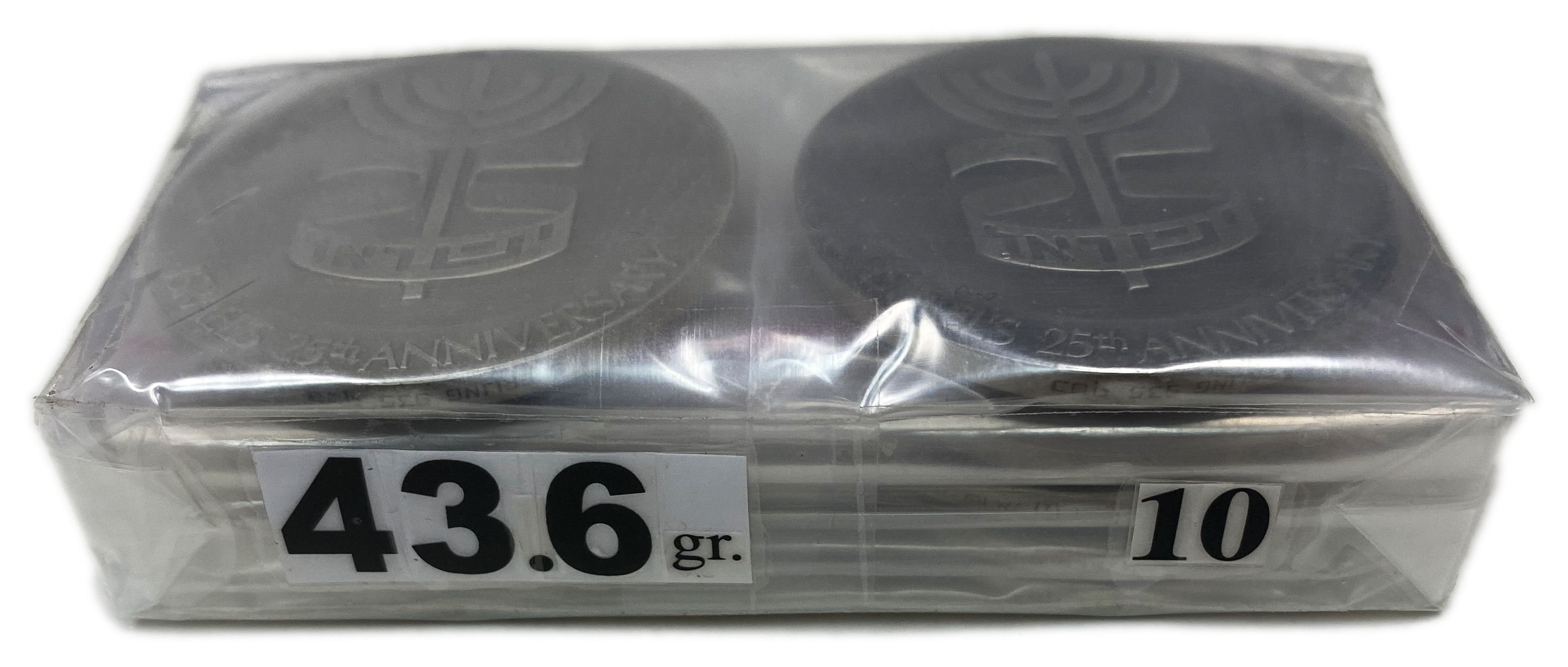 Israel - 10 Medals, 25th Anniversary Declaration of Independence 1973 - Silver 935, 47g (470g total), 45mm - 1 2