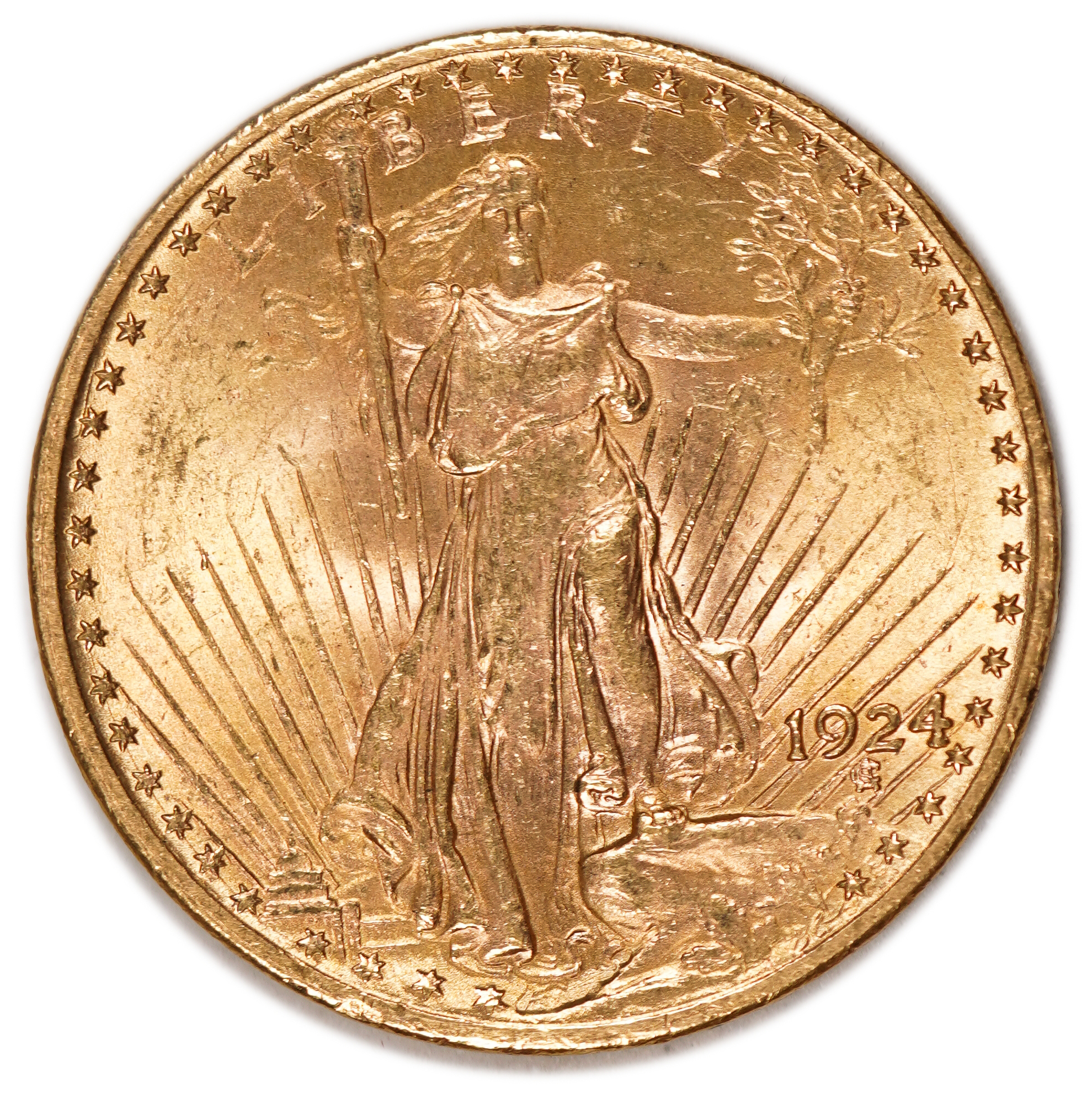 USA - 20 Dollars 1924 - Saint-Gaudens Double Eagle, With motto - Gold 900, 33.43g, 34mm - 1 0