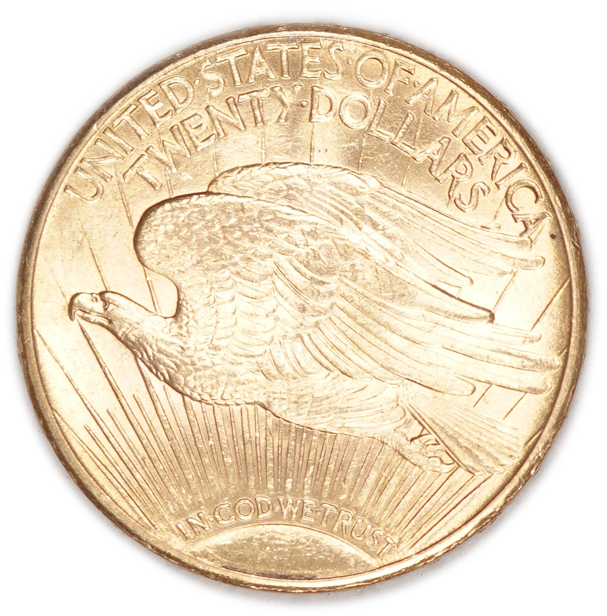 USA - 20 Dollars 1916 S - Saint-Gaudens Double Eagle, With motto - Gold 900, 33.43g, 34mm - 1 1