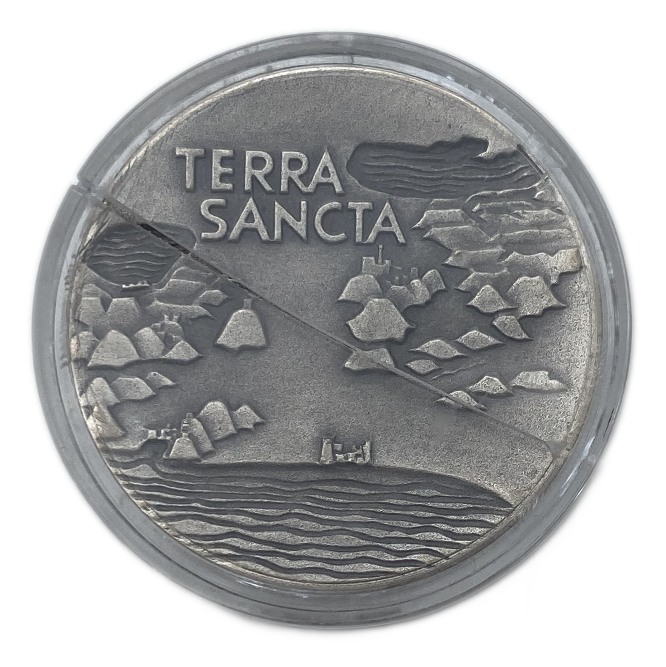 Israel – Pilgrims, Terra Sancta State Medal, 1963 – Silver 935, 28g, 35mm – Max mintage 7,050 units - 1 0