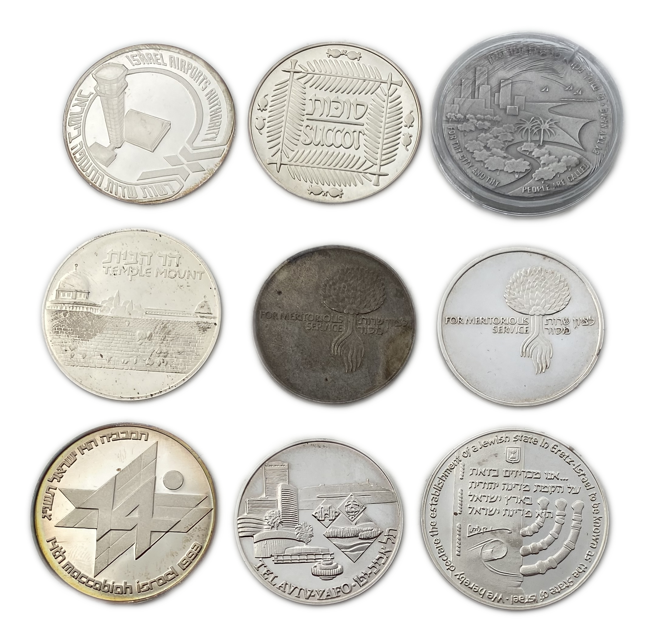 Israel - A collection of 9 silver medals from the Government Coinage Company and medals on various subjects - ... - 1 1