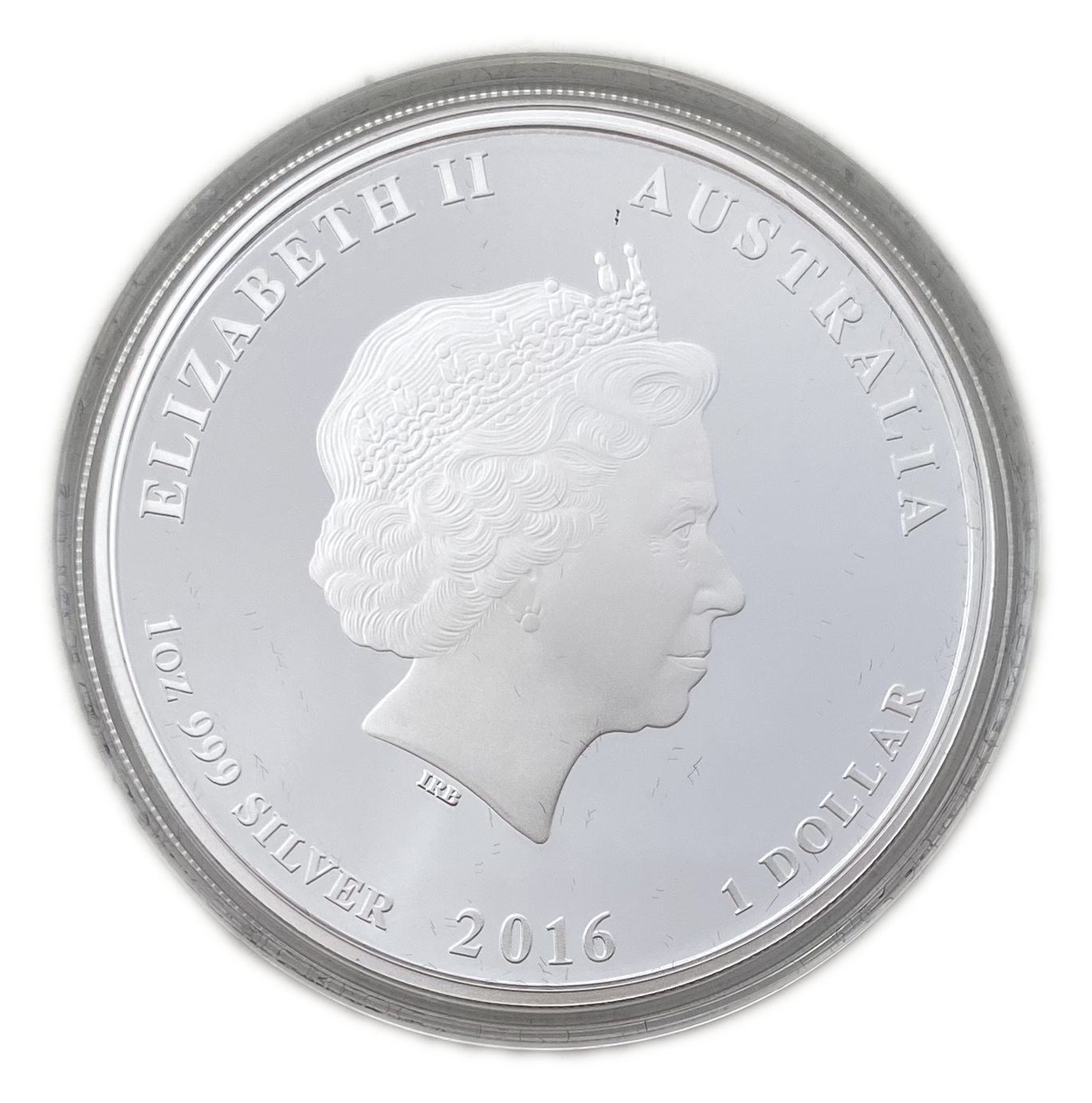 Australia - 1 Dollar 2016 - Elizabeth II, Year of the Monkey - Silver 999, 31.1g, 40.6mm - 1 1