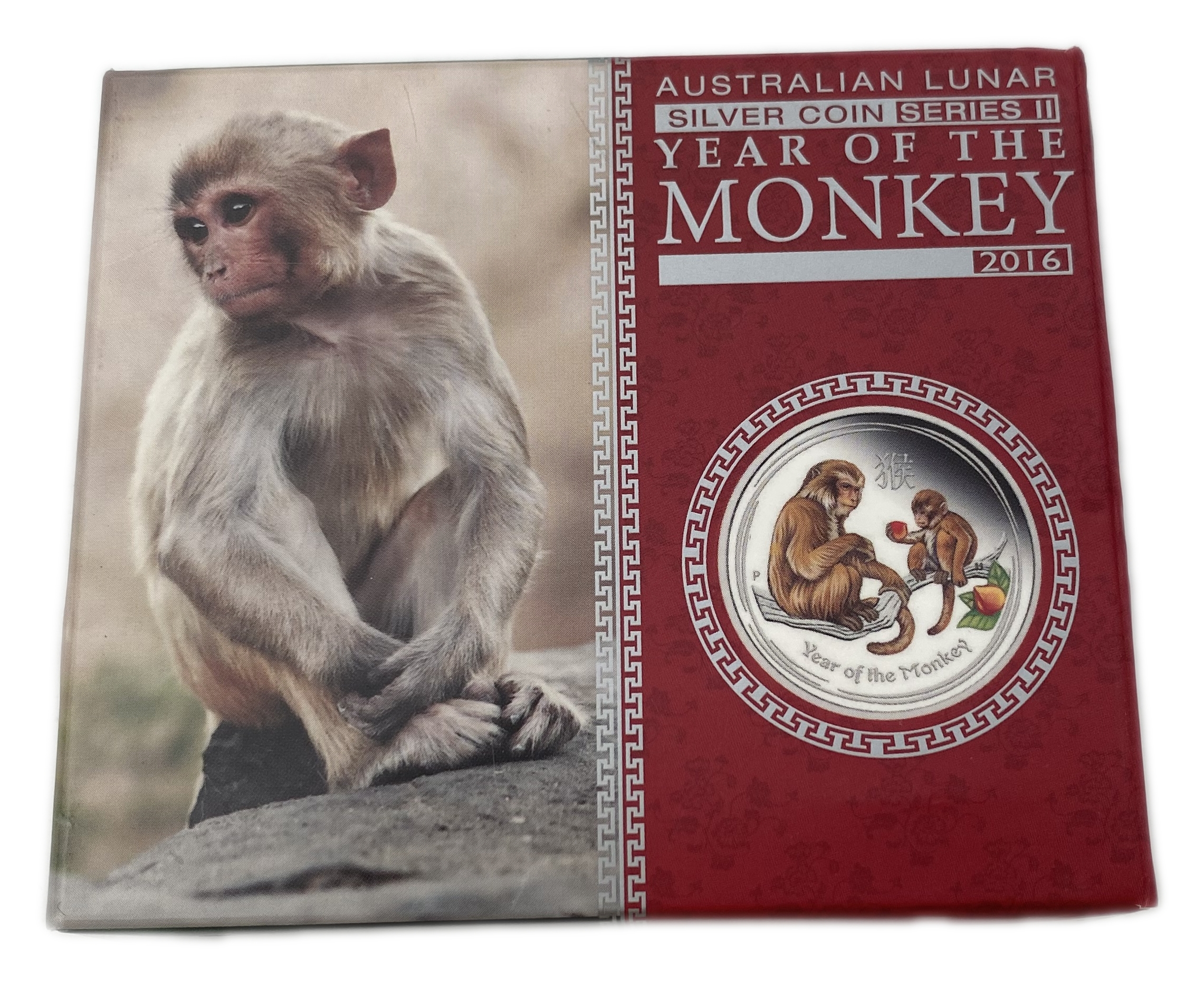 Australia - 1 Dollar 2016 - Elizabeth II, Year of the Monkey - Silver 999, 31.1g, 40.6mm - 1 3
