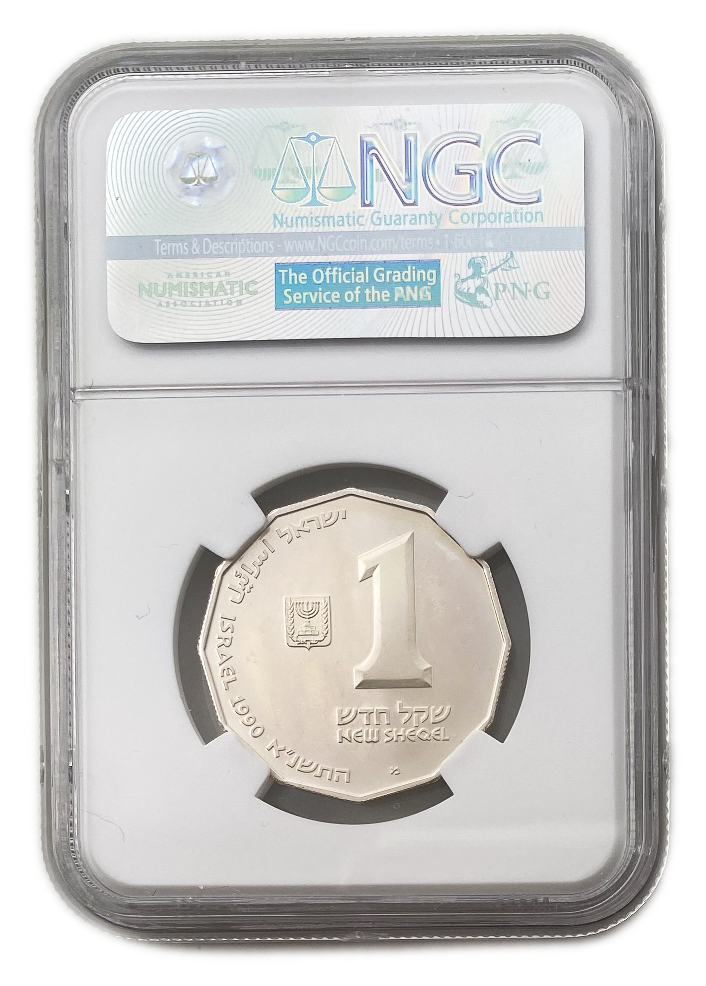 Israel - 1 Shekel 1990 - NGC PF 66 ULTRA CAMEO - Silver 850, 14.4g - sea of Galilee - 1 1