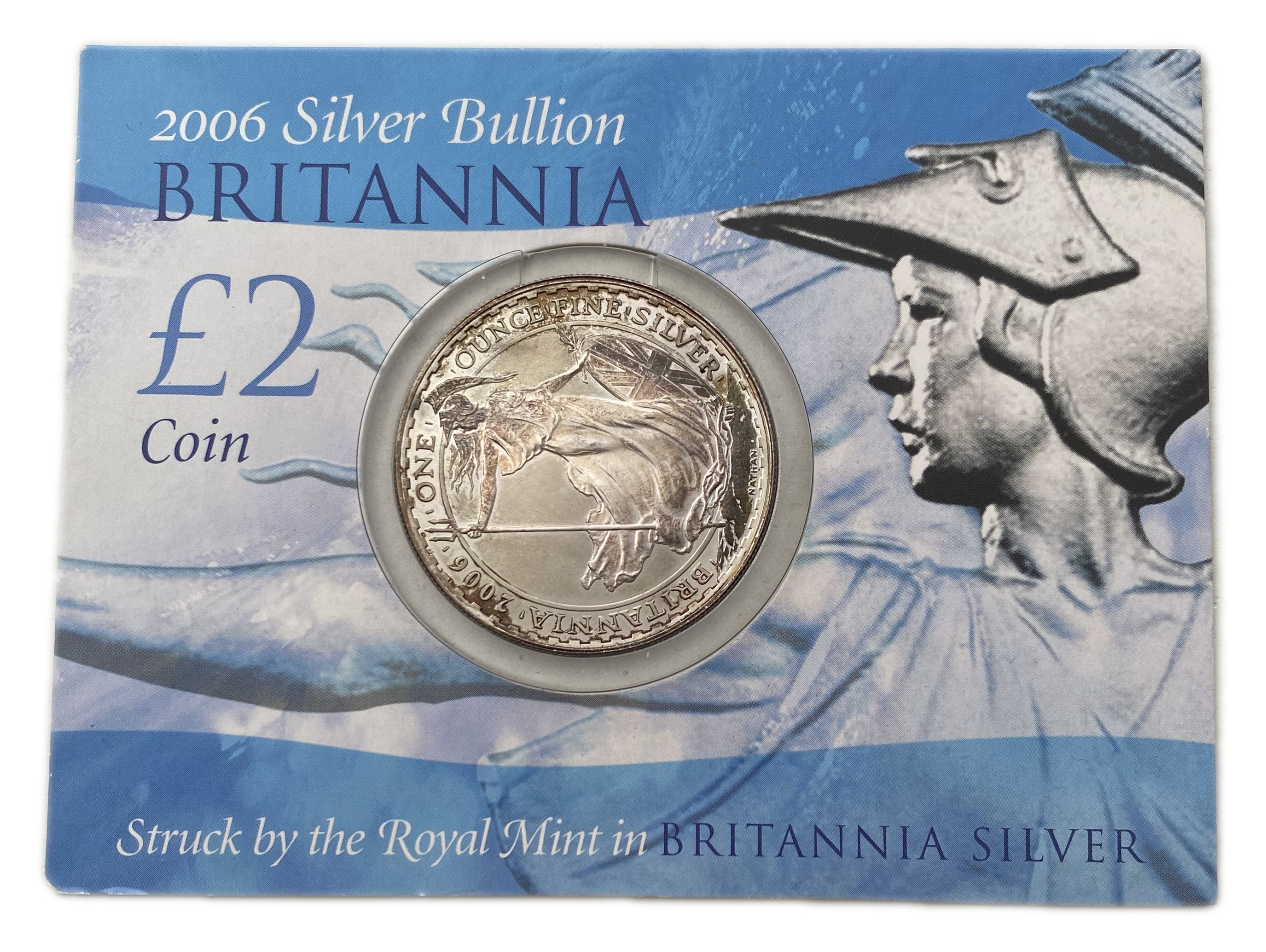 England - 2 pounds 2006 - Elizabeth II 4th portrait - 958 silver, 32.45g, 40mm