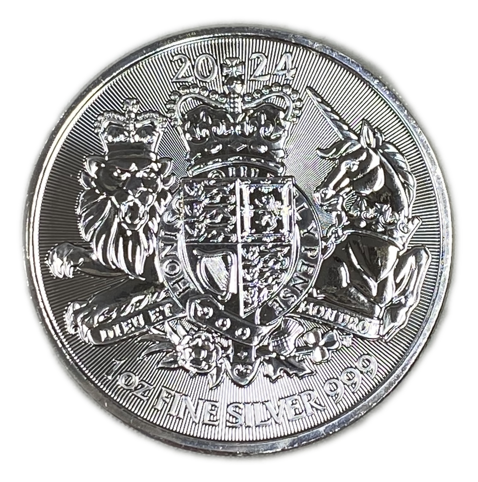 England - 2 Pounds 2024 - Charles III - Silver 999, 31.1g, 38.61mm