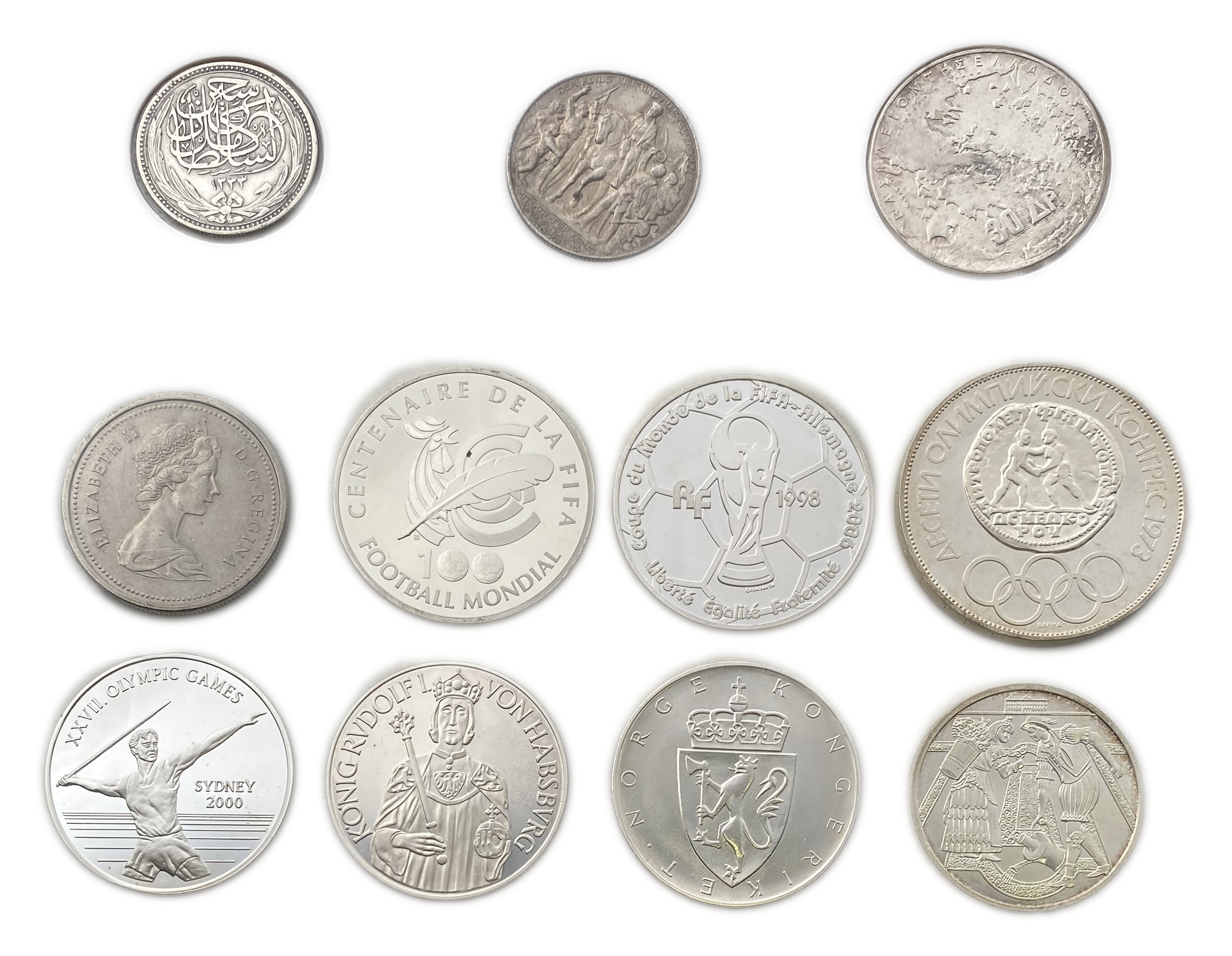 World - A collection of 11 coins from the world, all made of silver - 1 1