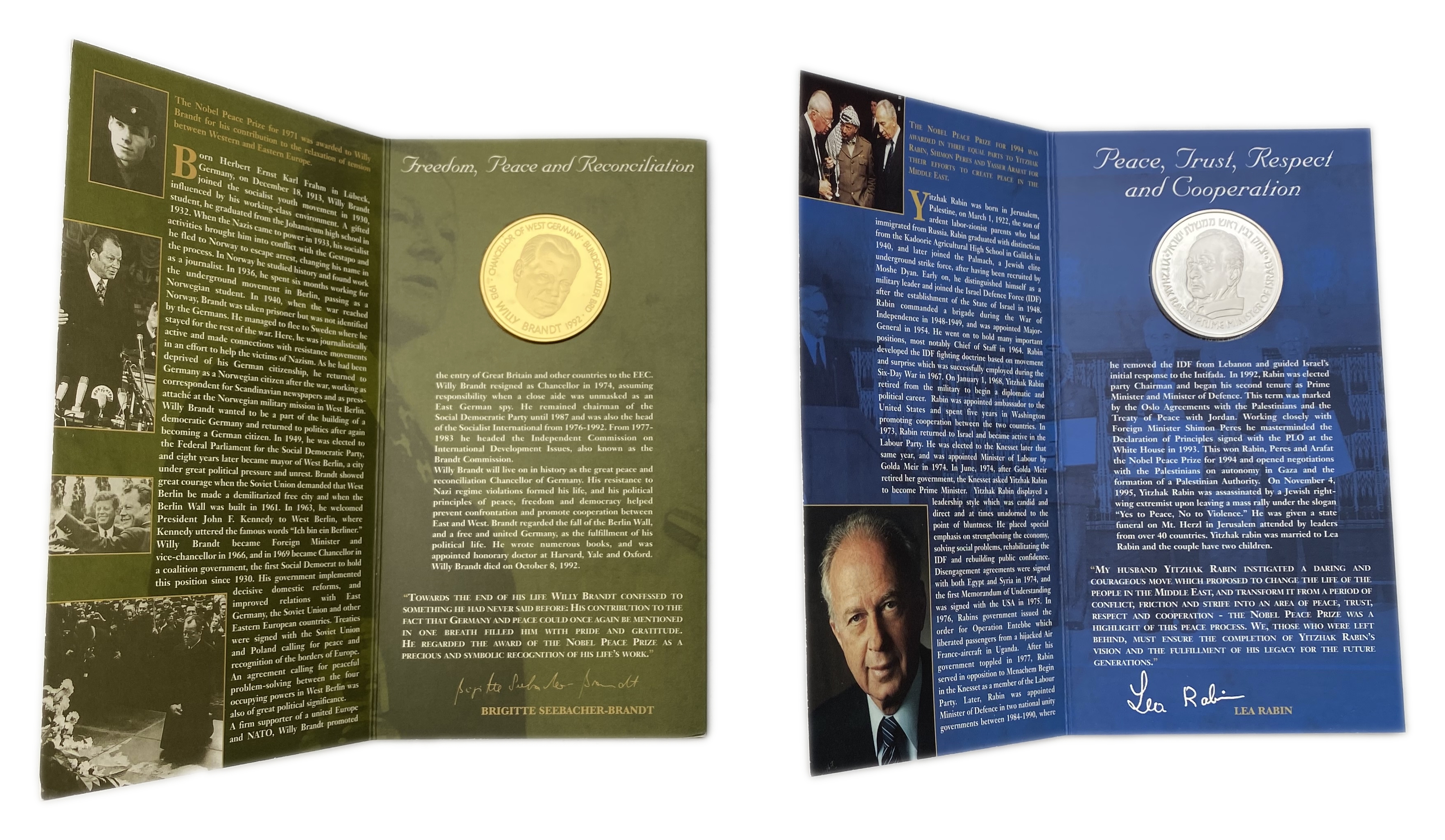 World – Lot of 8 silver medals of Nobel Prize winners, come in a dedicated and impressive box for storage – silver ... - 1 7