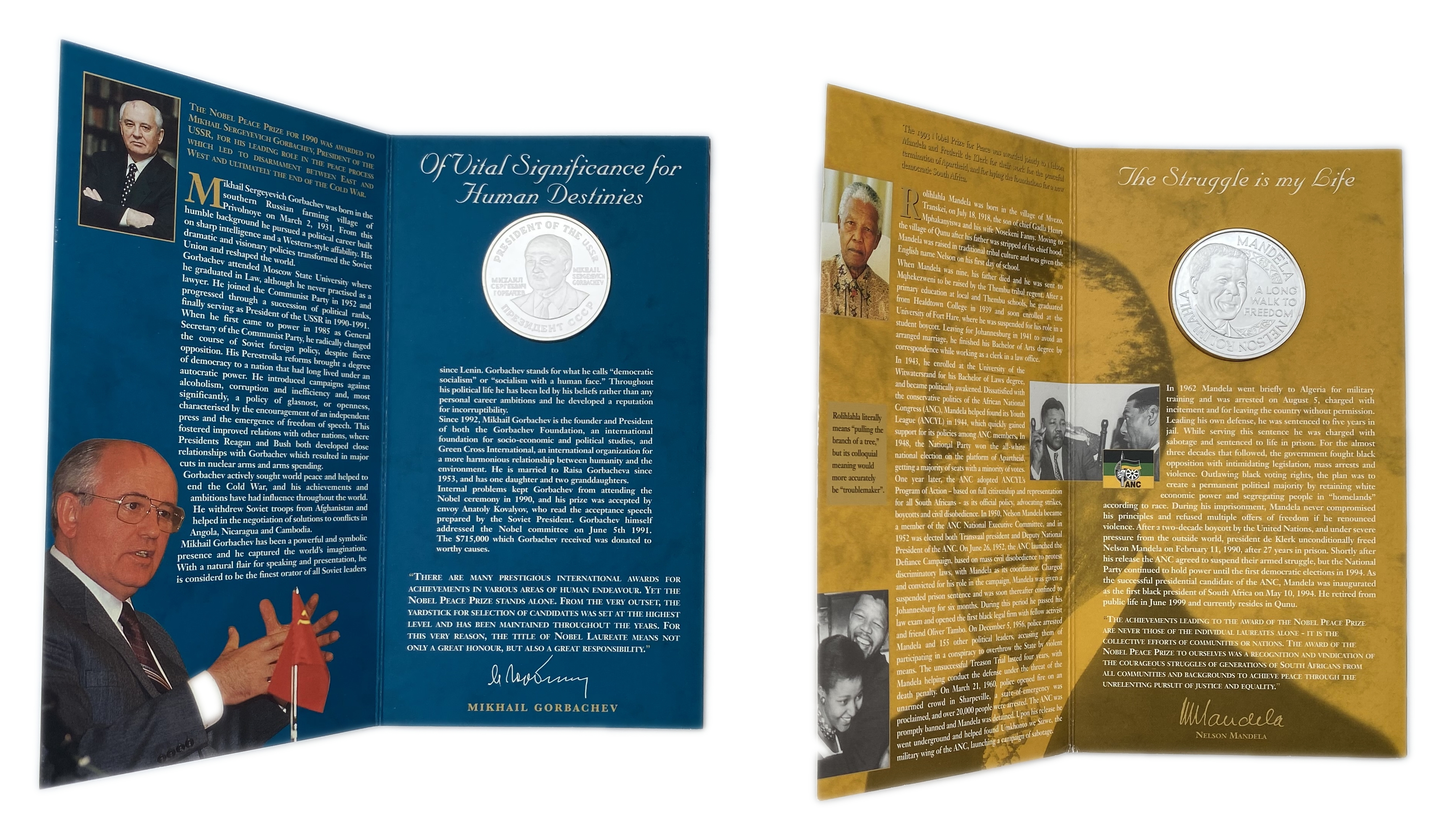World – Lot of 8 silver medals of Nobel Prize winners, come in a dedicated and impressive box for storage – silver ... - 1 3