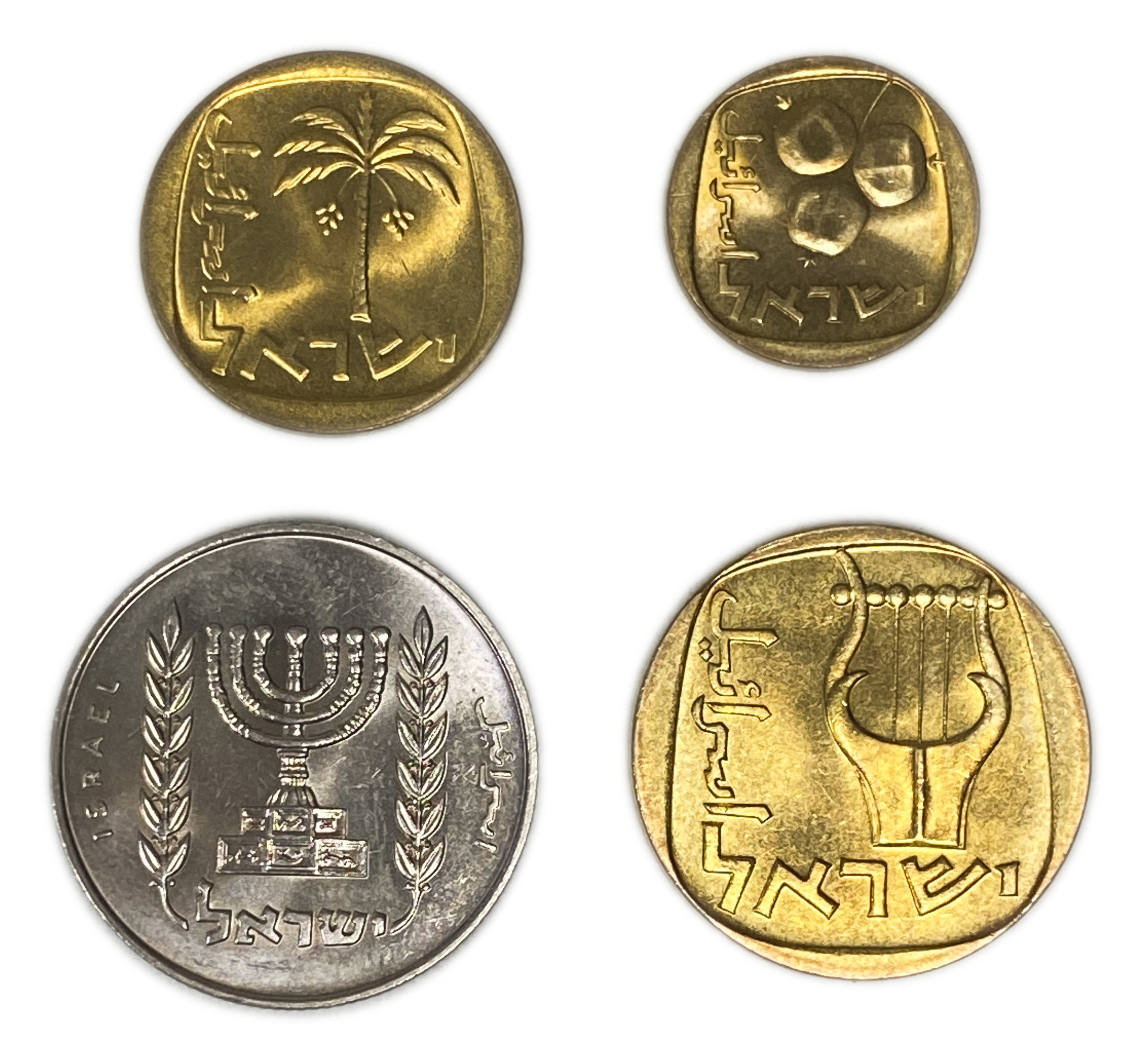Israel - Large collection of coins from the Lira series in denominations of 5, 10, 25 Agorot and 1/2 Lira - AU-UNC - 1 2