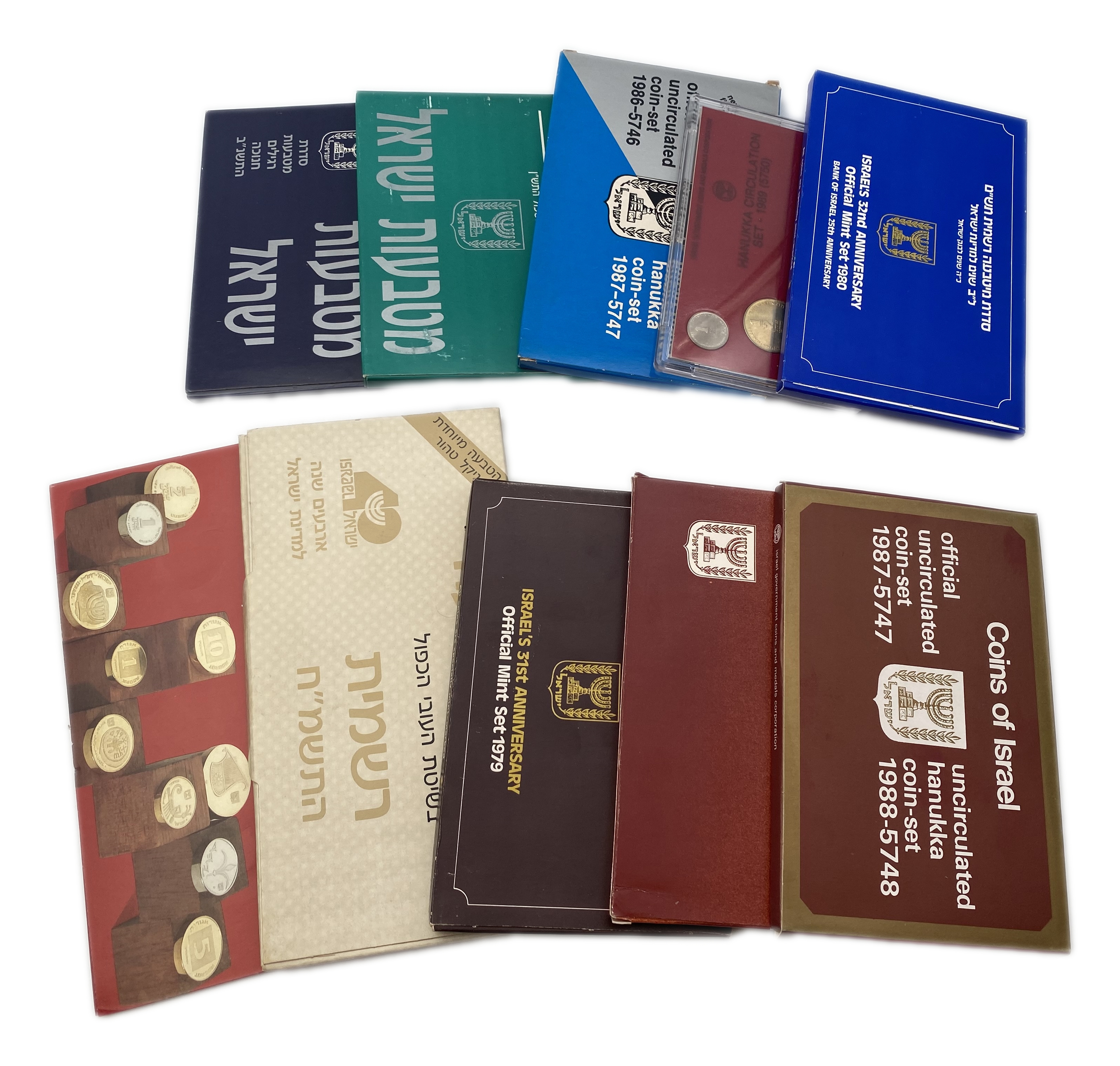 Israel - Lot of 10 coin sets from different years - 1 0