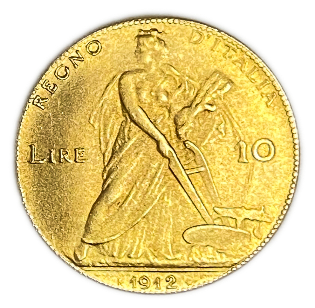 Italy - 20 Lire 1912 - Victor Emmanuel III - FAKE COIN - Gold 900, 3.5g, 19.5mm - 1 0