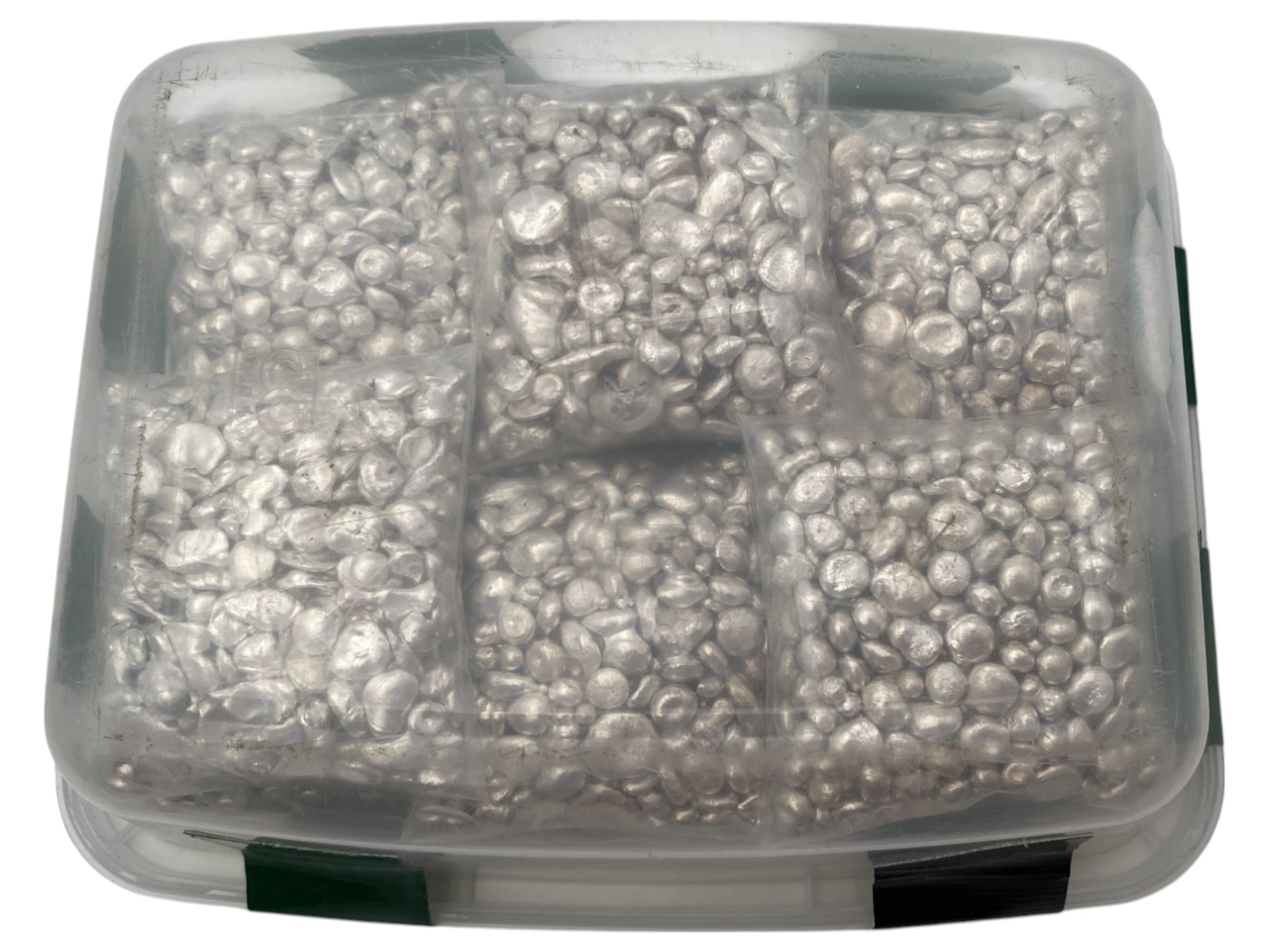Bars / Granules - 60 ounces (1,866g) of pure silver (9999) granules, divided equally into 12 sealed pouches, each ... - 1 1