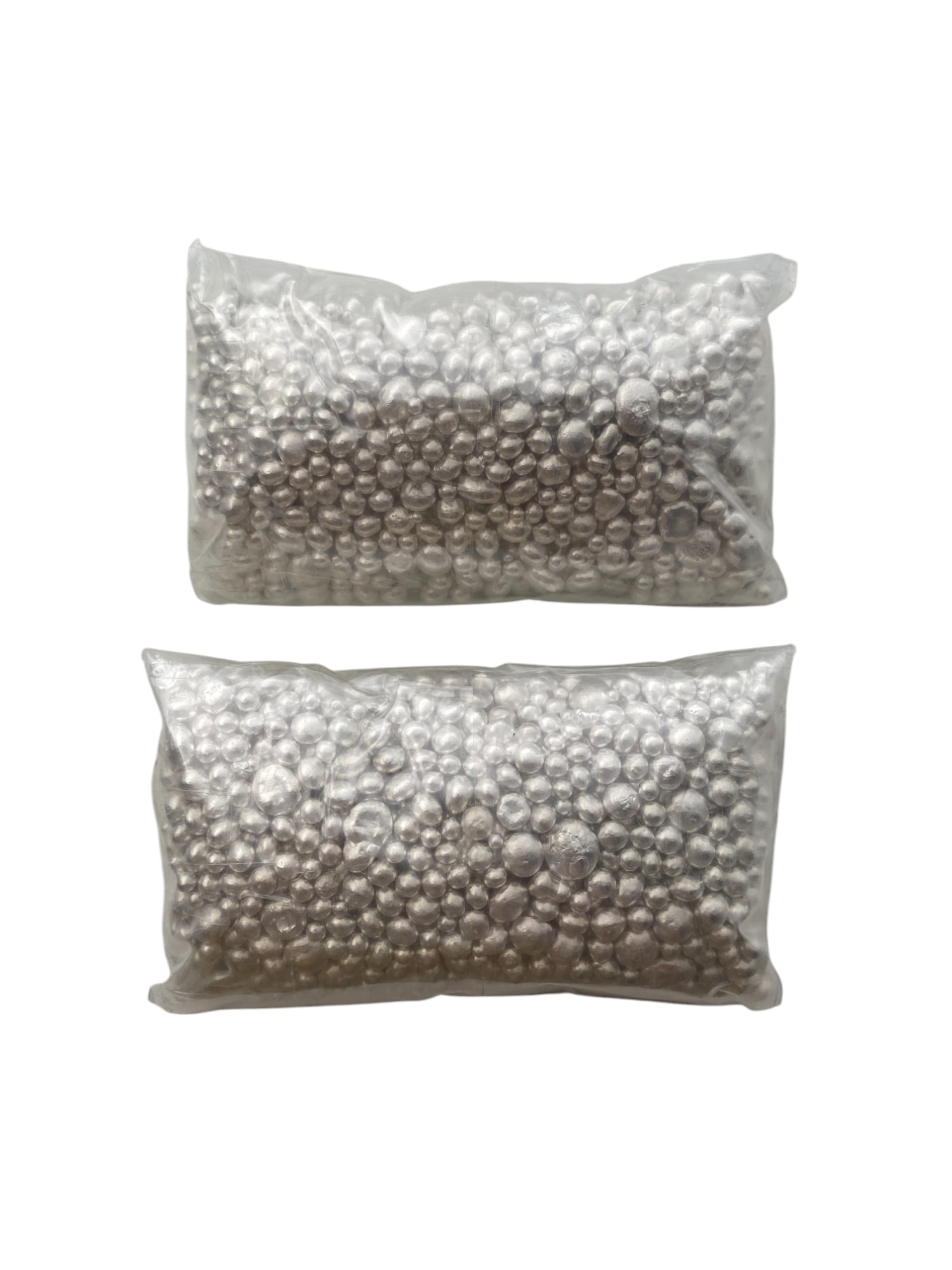Bars / Granules - 1 kilo (1,000g) of pure silver (9999) granules, divided equally into 2 sealed bags, each weighing 500g - 1 1