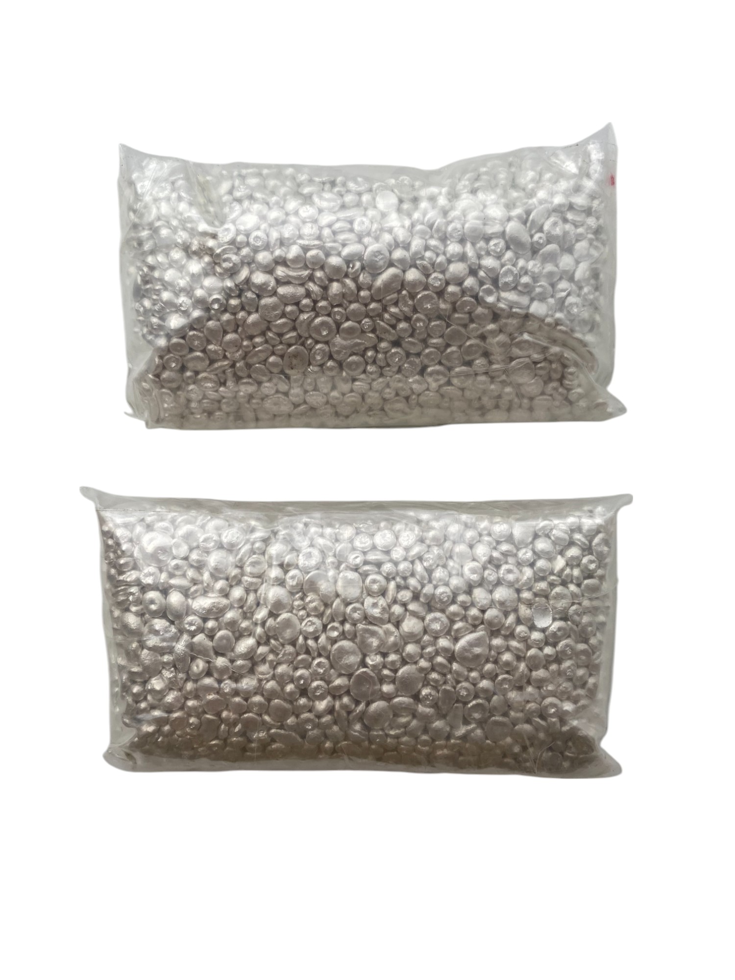 Bars / Granules - 1 kilo (1,000g) of pure silver (9999) granules, divided equally into 2 sealed bags, each weighing 500g - 1 1