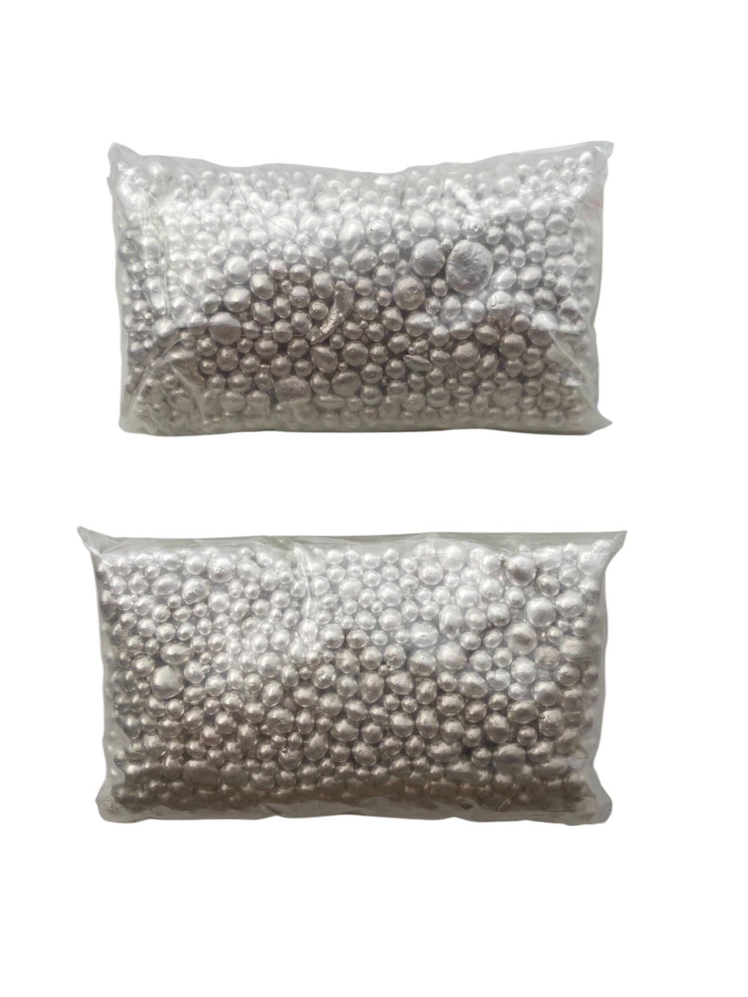 Bars / Granules - 1 kilo (1,000g) of pure silver (9999) granules, divided equally into 2 sealed bags, each weighing 500g - 1 1