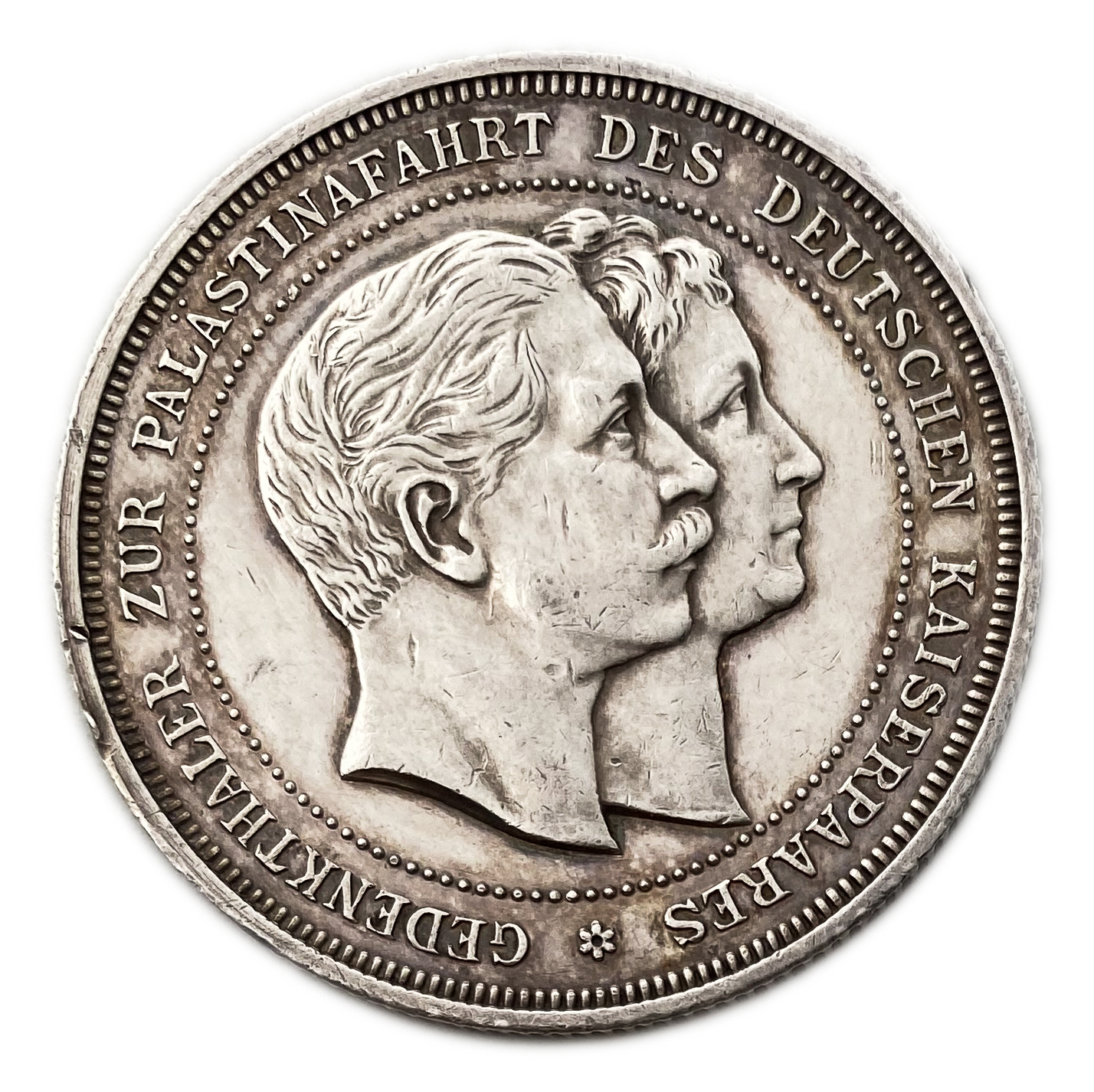 Palestine - Medal Commemorating the Visit of the German Emperor, Wilhelm II to the Land of Israel in 1898 - 15 gram - 1 0