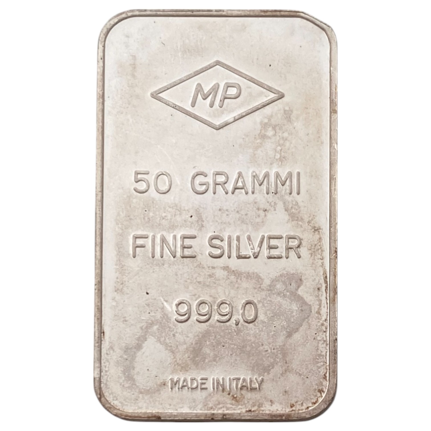 Bars / Granules - Pure Silver Bar (9999), 50 g, Made in Italy - 1 1